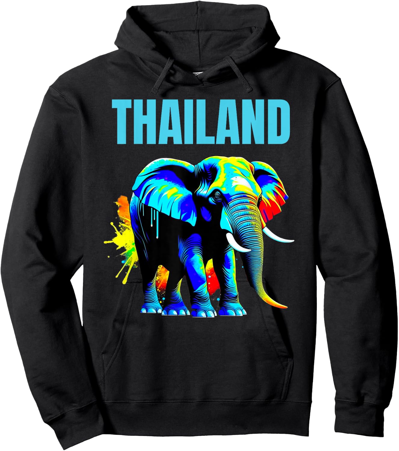 Elephant Thailand Souvenir Matching Group Family Set Squad Hoodie - Hoodie | Black