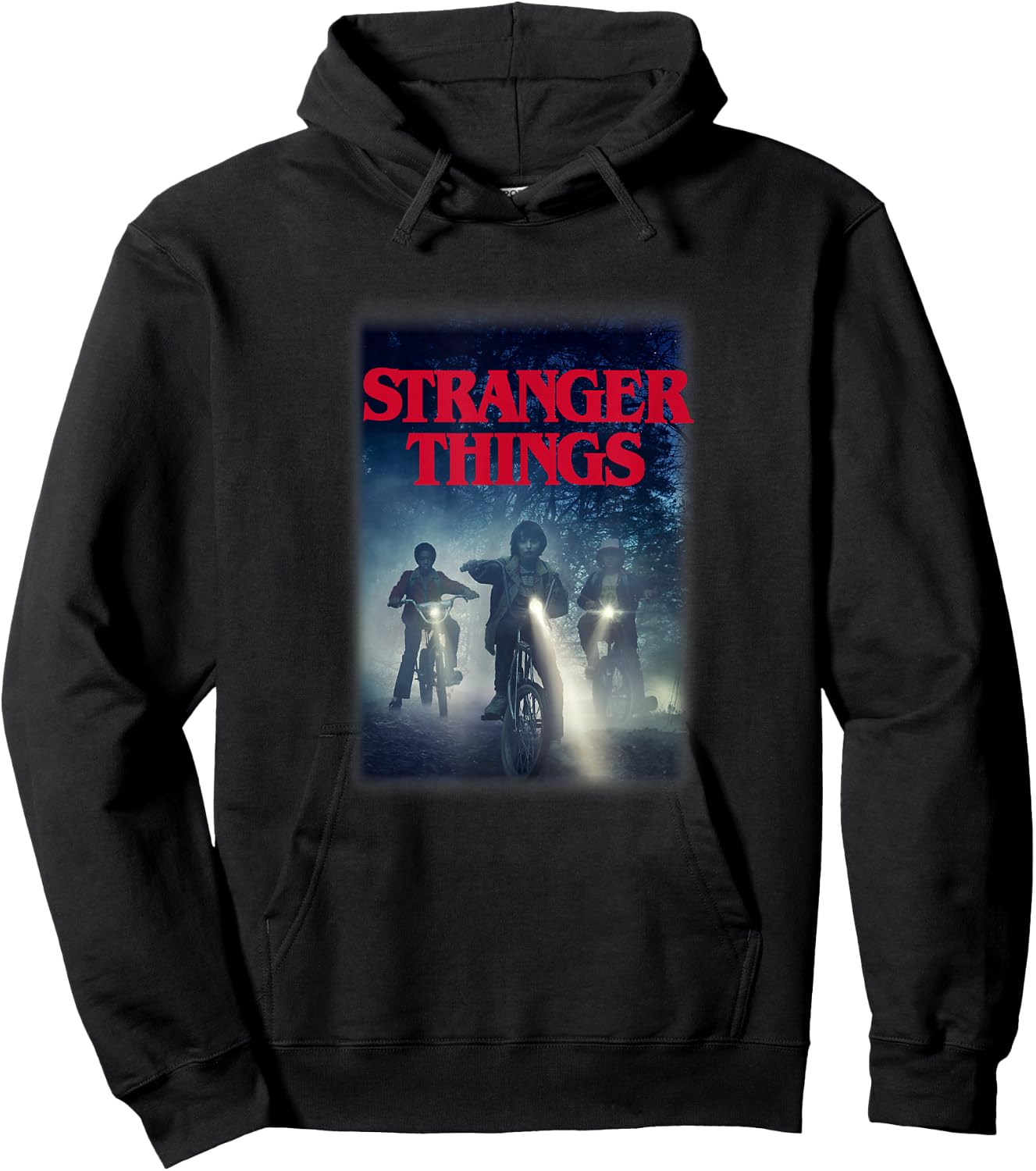 Stranger Things Searching For Will Byers Group Bike Poster Hoodie - Hoodie | Black