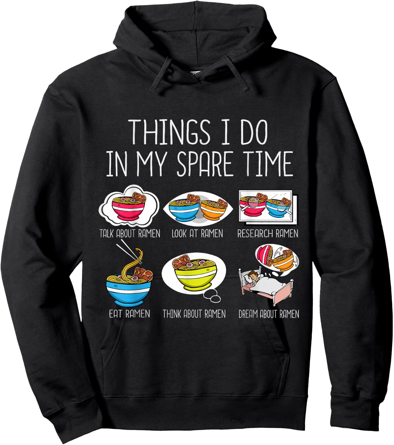 Ramen Lover Asian Funny Japanese Noodles Ramen Hoodie - Hoodie | Black