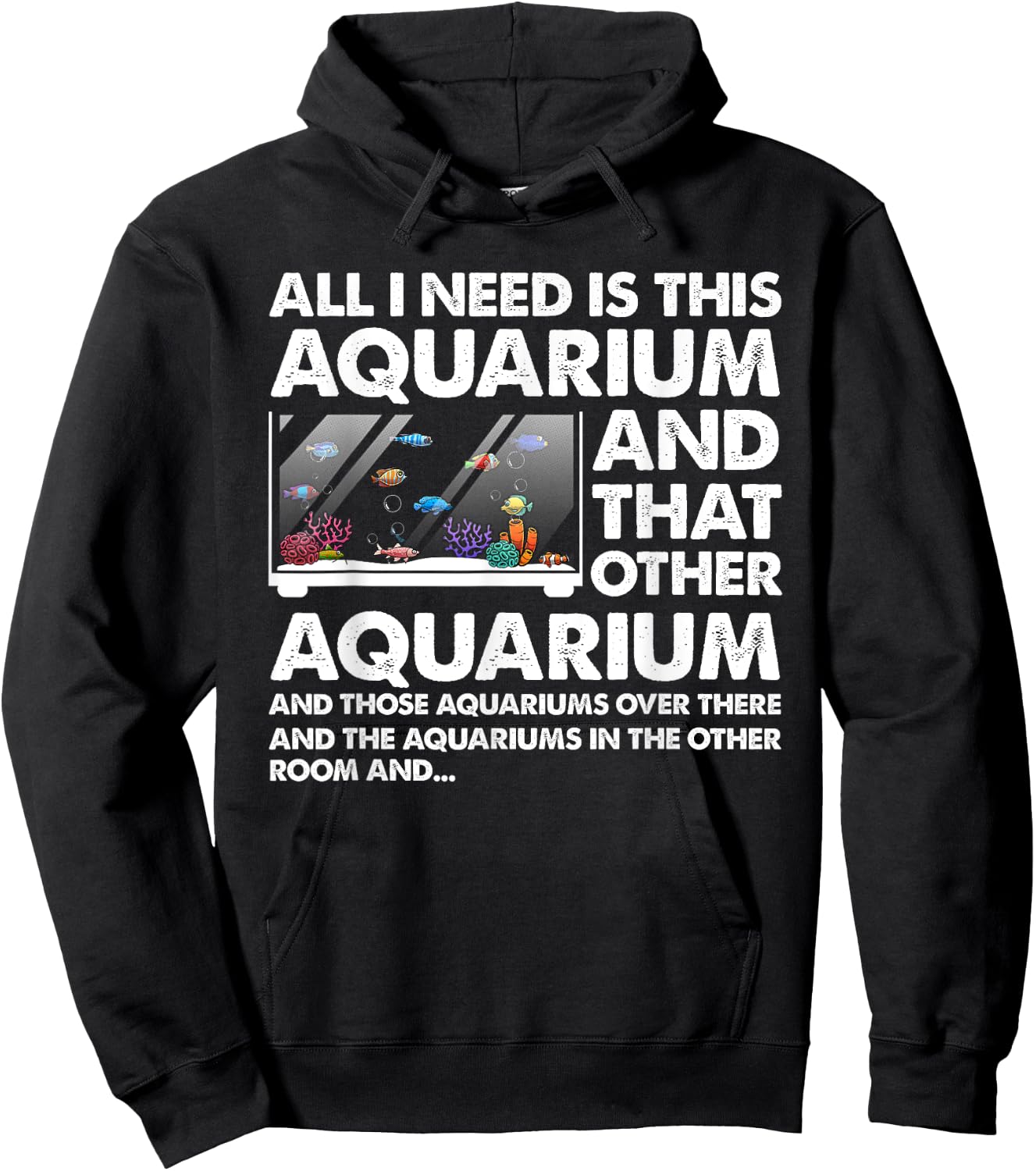 Cool Aquarium Art Women Kids Aquarist Aquarium Lover Hoodie - Hoodie | Black
