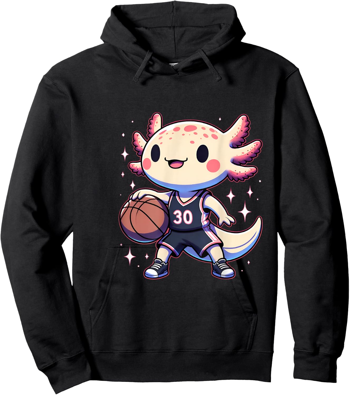 Funny axolotl basketball player boys girls Hoodie - Hoodie | Black