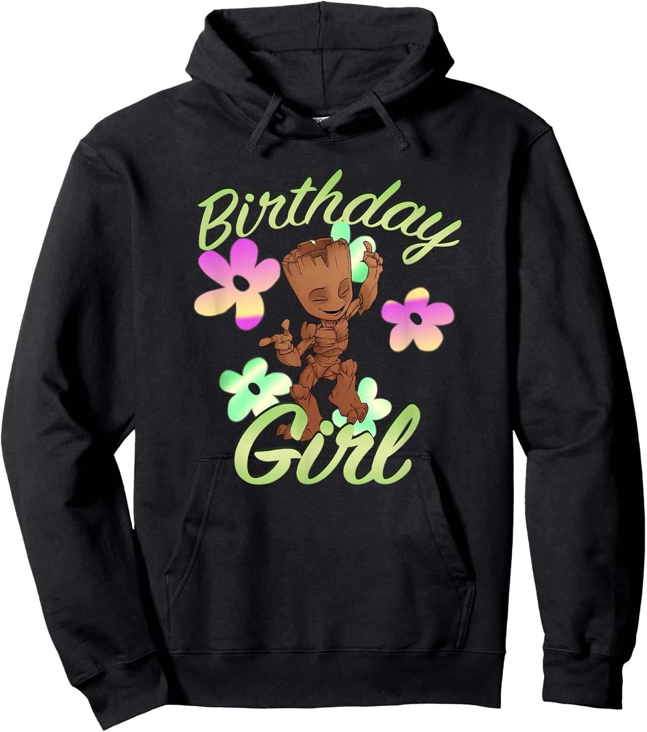 Marvel Groot Birthday Girl Floral Dance Hoodie - Hoodie | Black