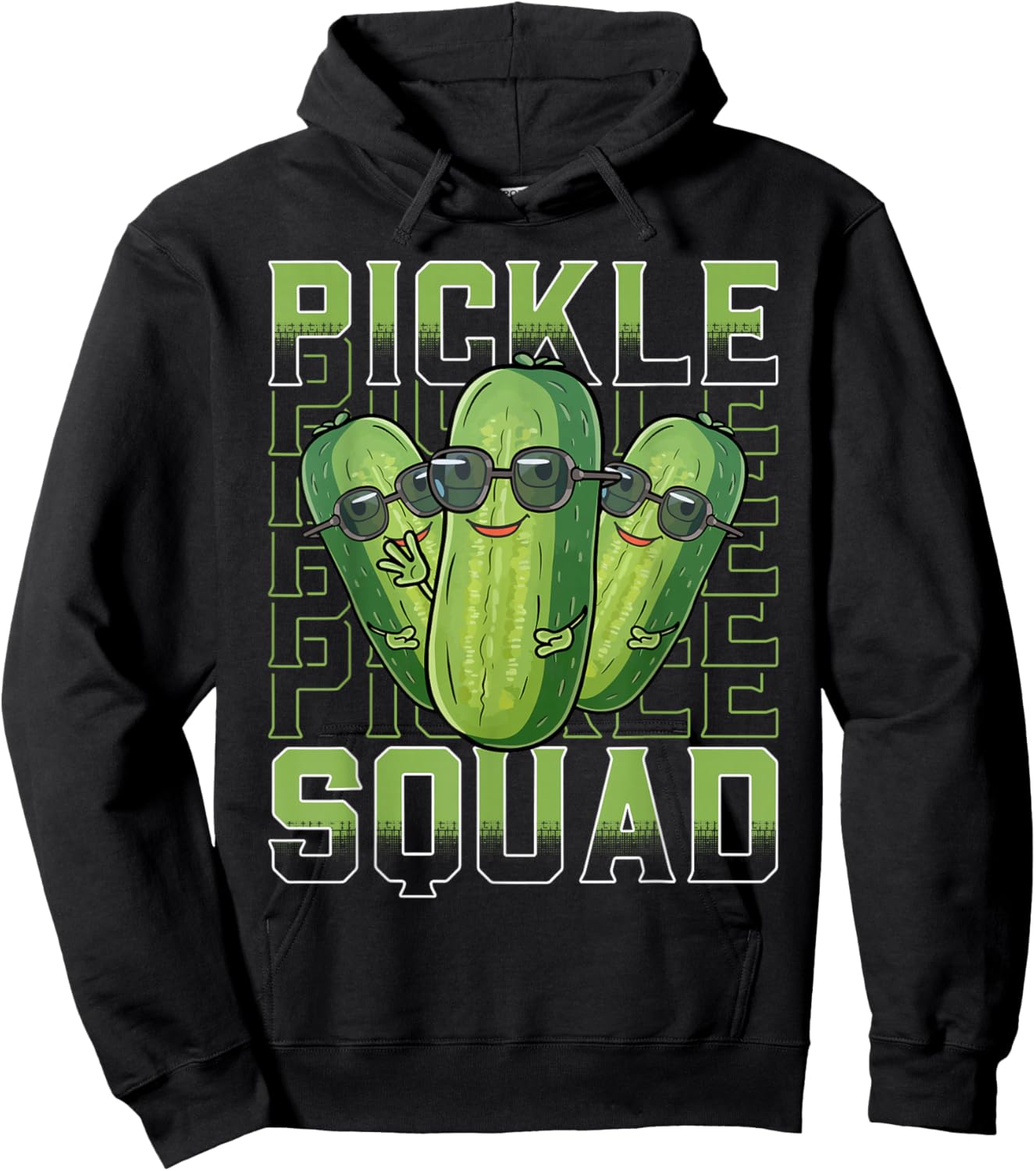 Pickle Squad Shirt Cucumber Cute Pickle Jar Funny Pickle Hoodie - Hoodie | Black