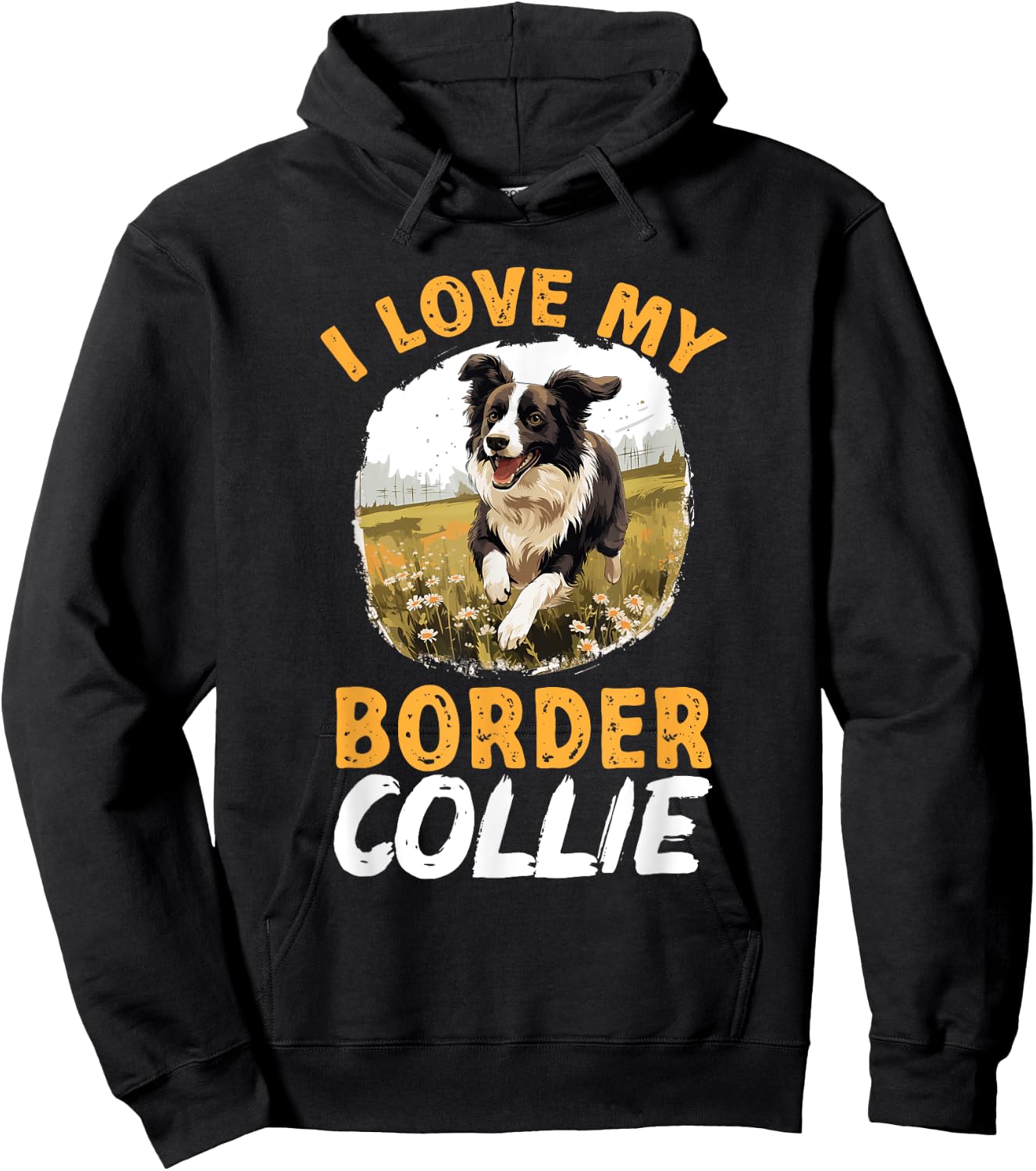 Border Collie Dog - I love my Border Collie Women Kids Hoodie - Hoodie | Black