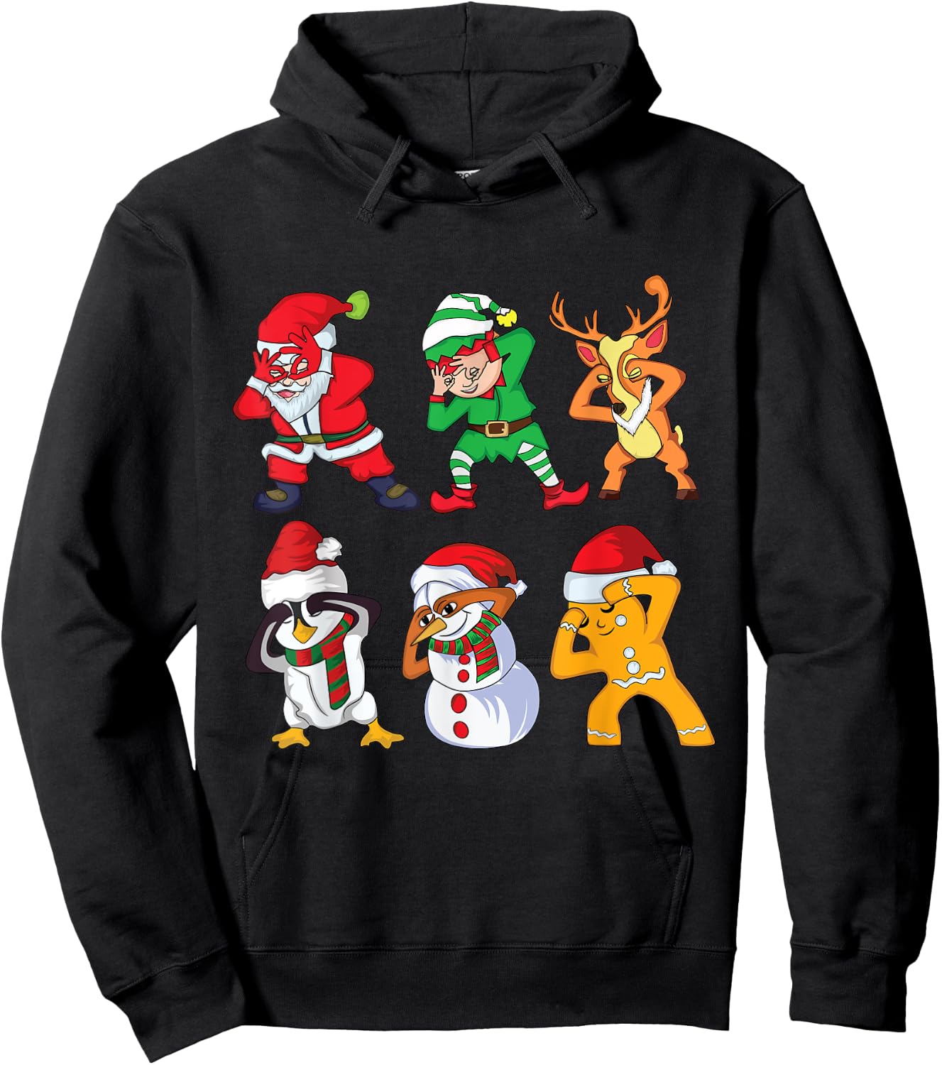 Christmas Santa Claus and Friends Griddy Dance Hoodie - Hoodie | Black