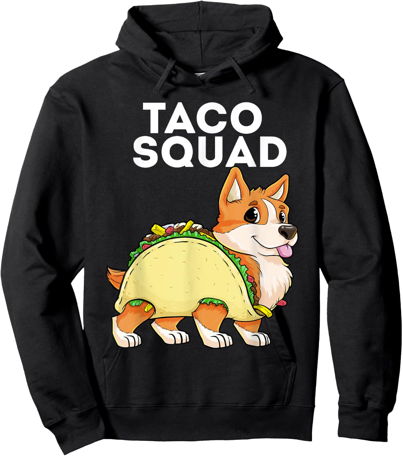 Taco Squad Corgi Taco Tacorgi Tacos Dog Cinco de Mayo Women Kids Hoodie - Hoodie | Black
