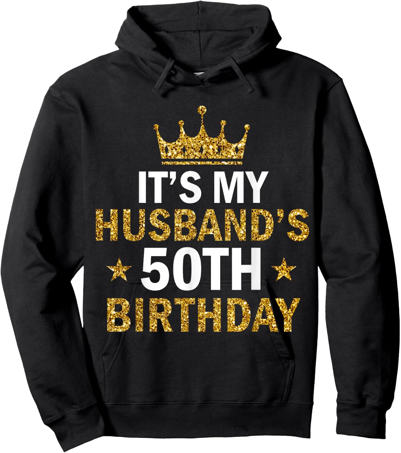 It's My Husband's 50 Year Old Birthday Couple 50th Birthday Hoodie - Hoodie | Black