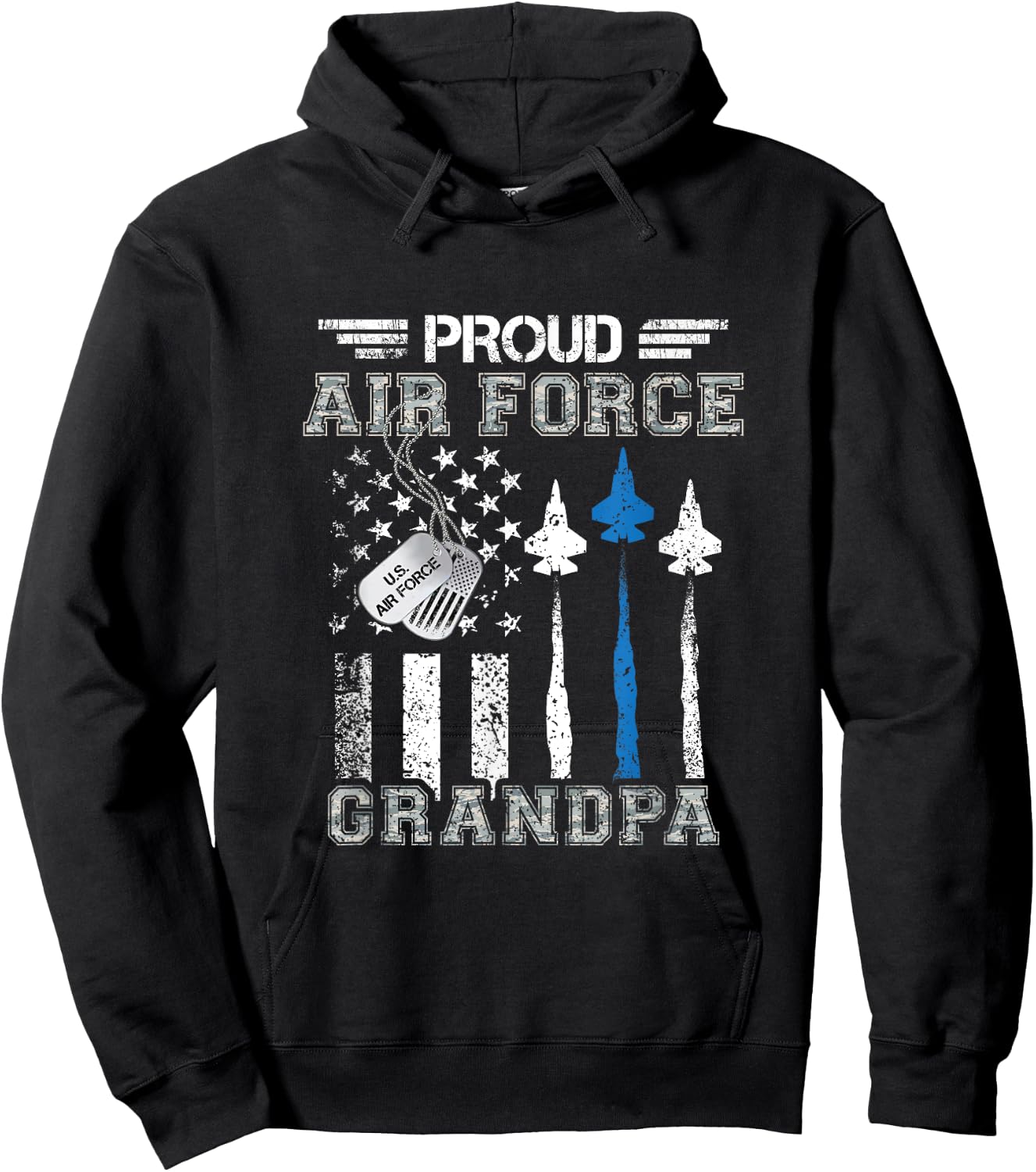 Grandpa Military Hoodie - Hoodie | Black