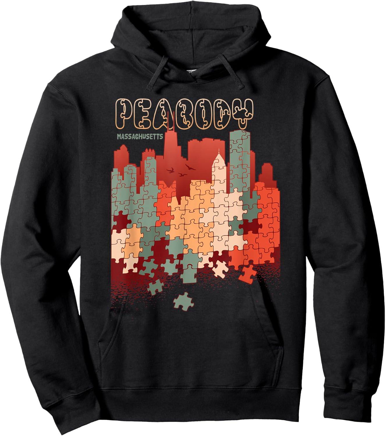 Peabody In Massachusetts Travel Souvenir Hoodie - Hoodie | Black