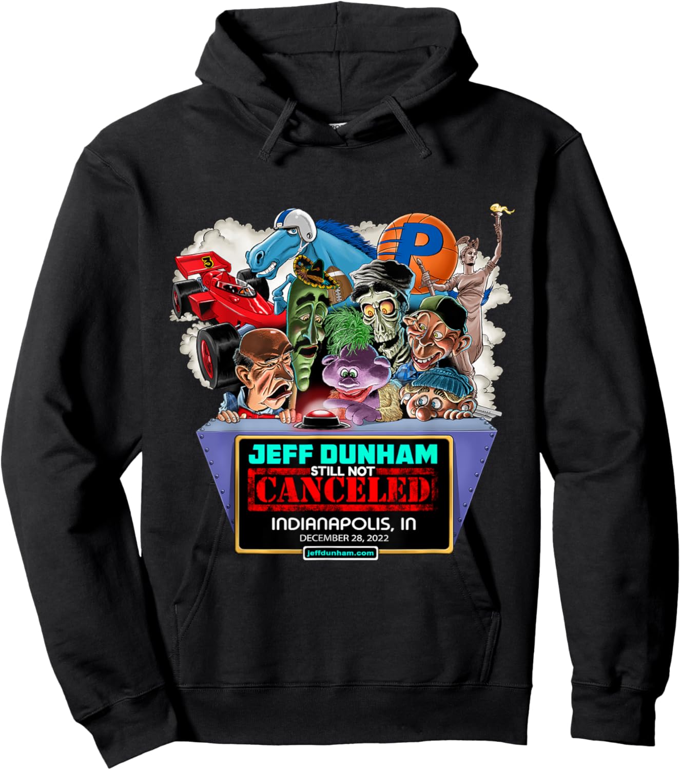 Jeff Dunham Indianapolis, IN (2022) Hoodie - Hoodie | Black