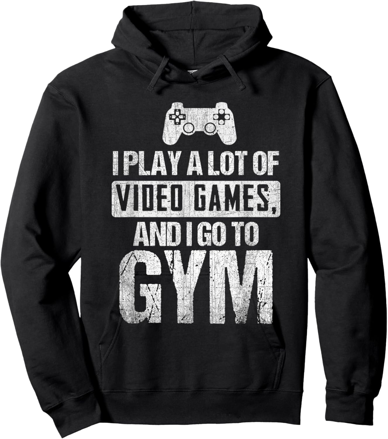 Video Games And Gym Gaming Gamer Bodybuilding Workout Hoodie - Hoodie | Black