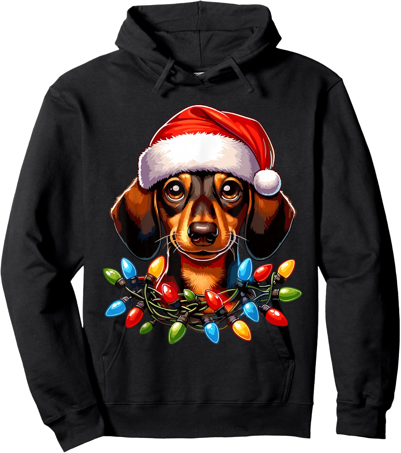 Dog Owner Xmas Men Women Favorite Dachshund Christmas Hoodie - Hoodie | Black