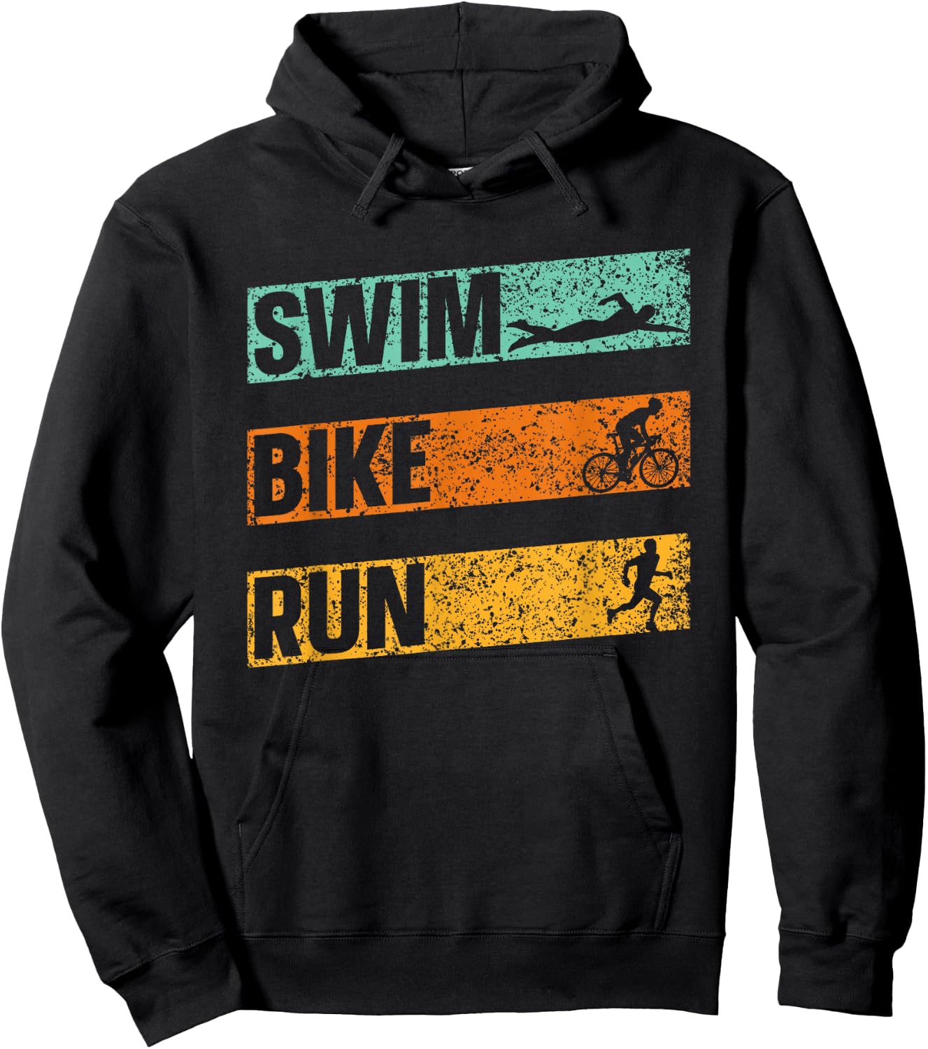 Swim Bike Run Triathlete Sports Triathlon Triathlons Hoodie - Hoodie | Black