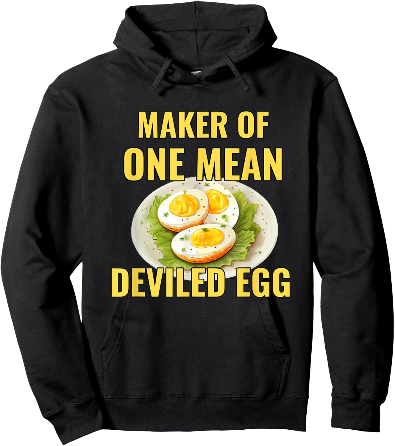 Best Deviled Eggs Maker Thanksgiving One Mean Deviled Egg Hoodie - Hoodie | Black