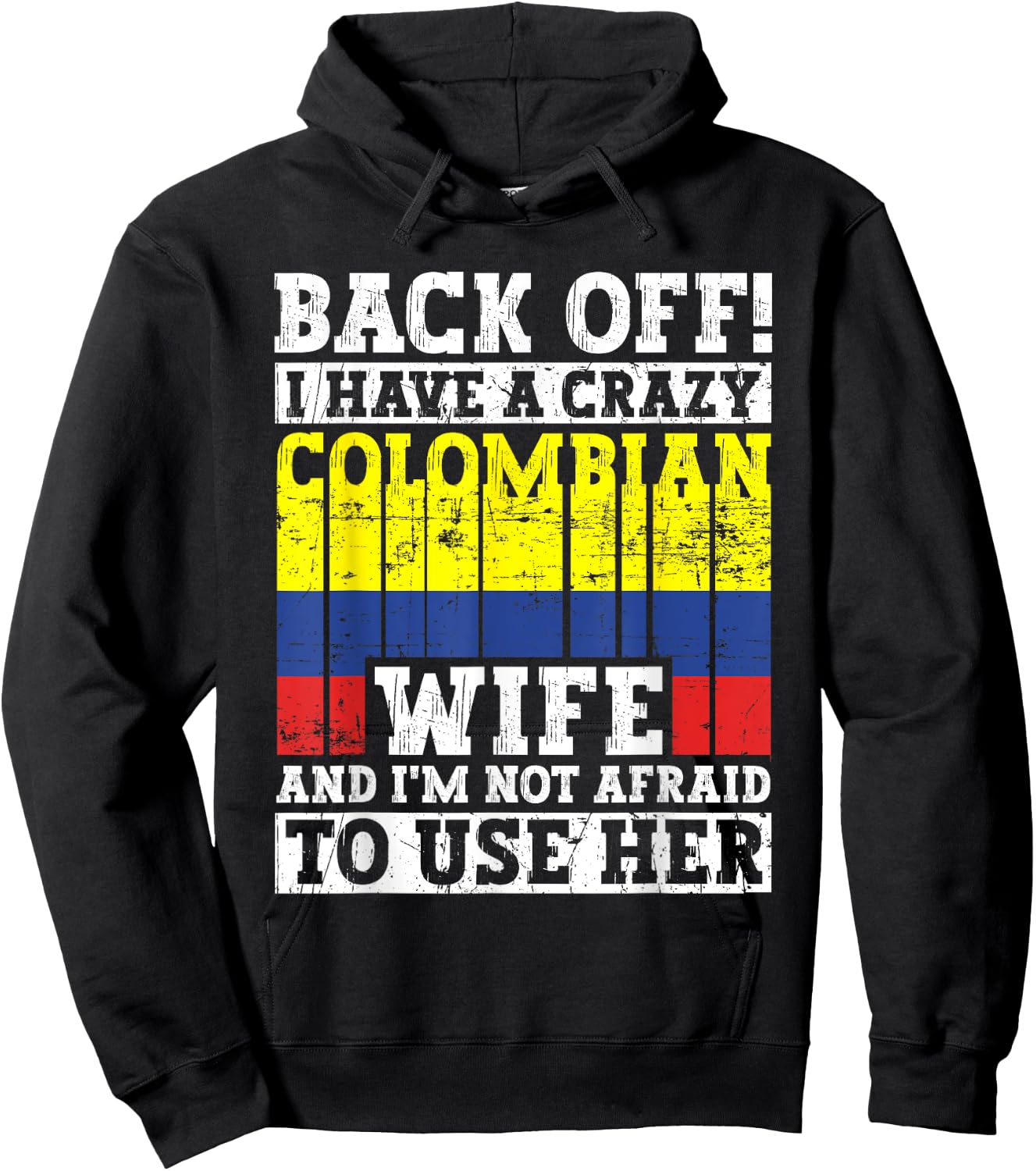 Funny Colombian Husband Apparel Colombia Flag Heritage Hoodie - Hoodie | Black