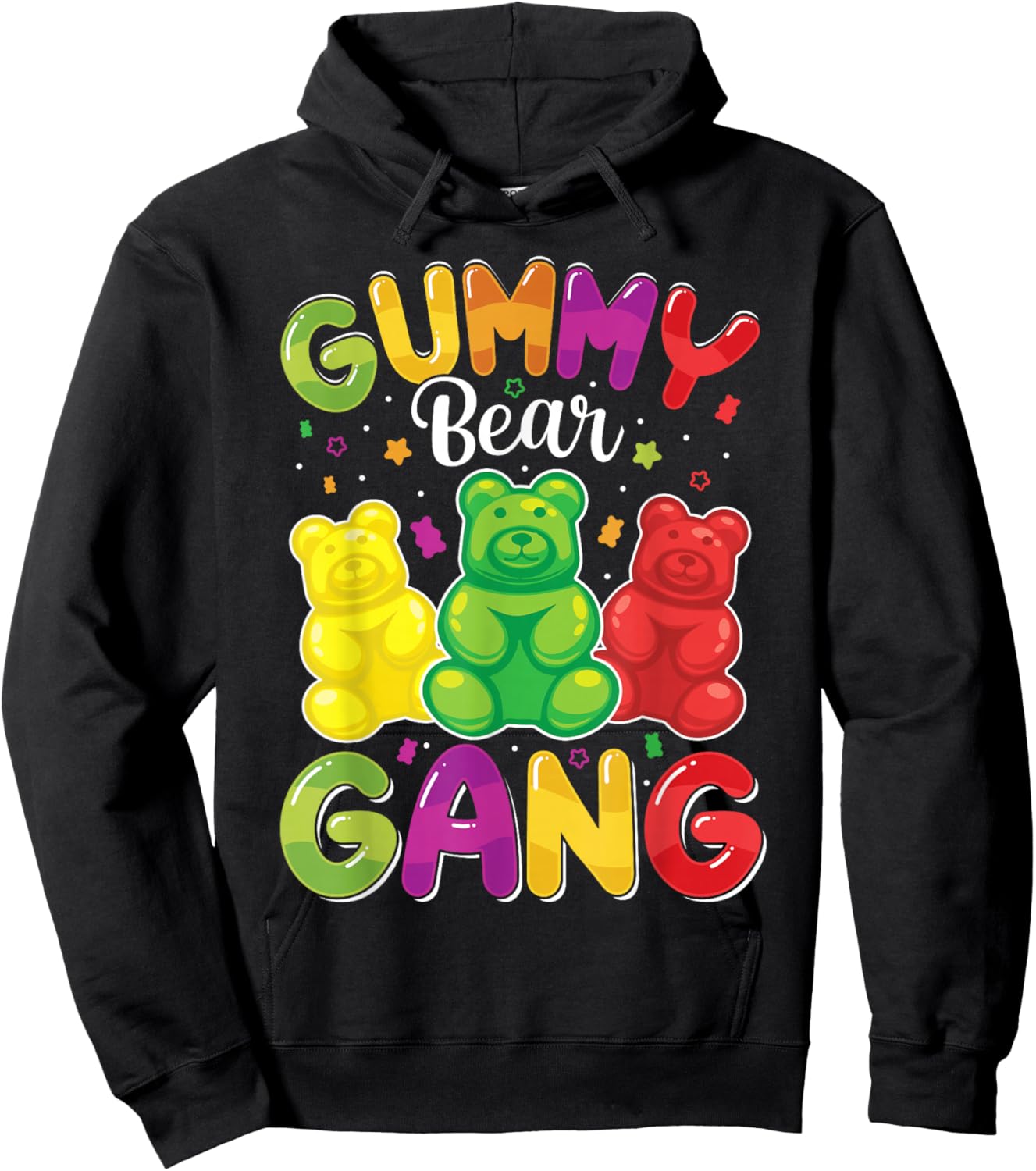 Gummy Bear Gang Funny Candy Lovers Girls Kid Squad Team Hoodie - Hoodie | Black
