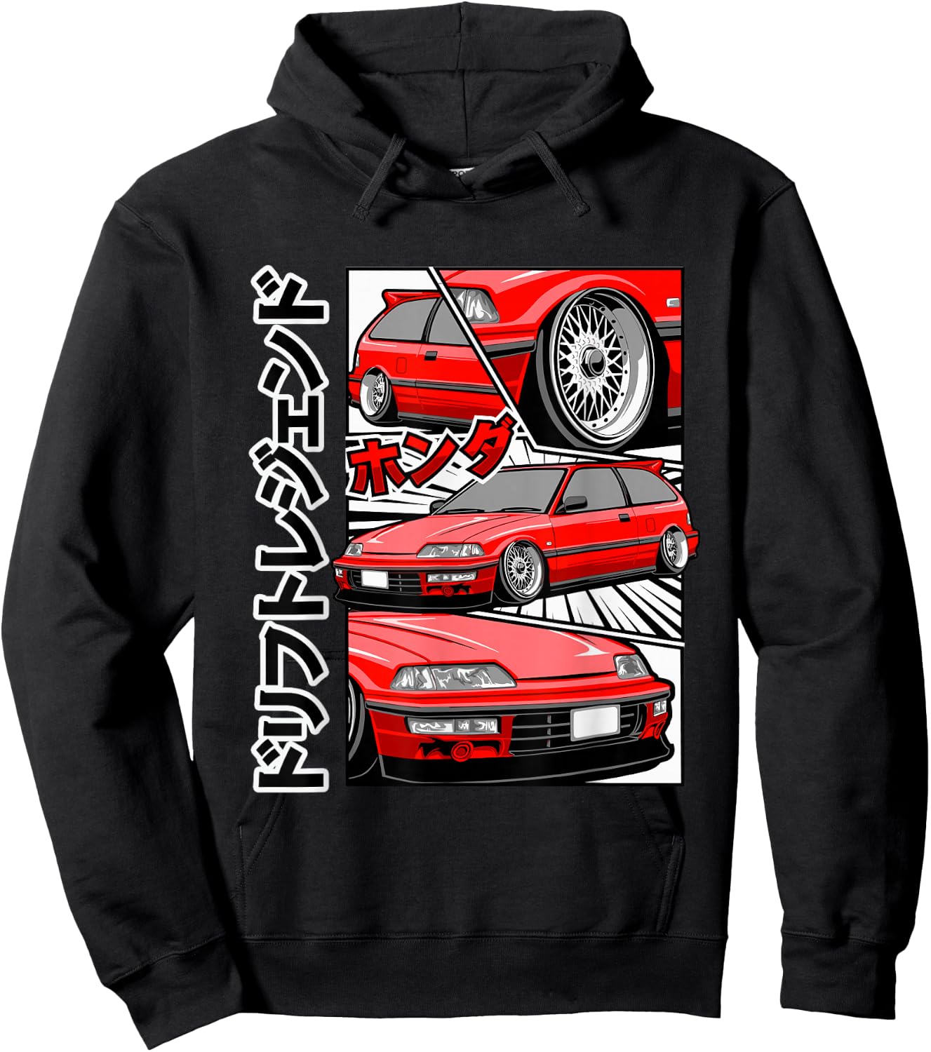 Japanese old-school JDM tuning car Hoodie - Hoodie | Black