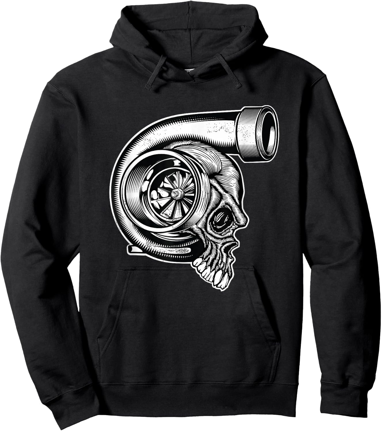 Turbocharger Skull Turbo Fast Race Car Boost Mechanic Tuning Hoodie - Hoodie | Black