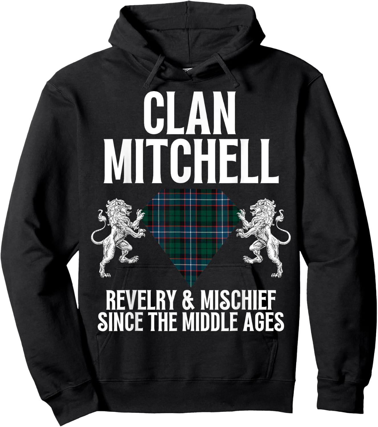 Mitchell Clan Scottish Name Coat Of Arms Tartan Family Party Hoodie - Hoodie | Black