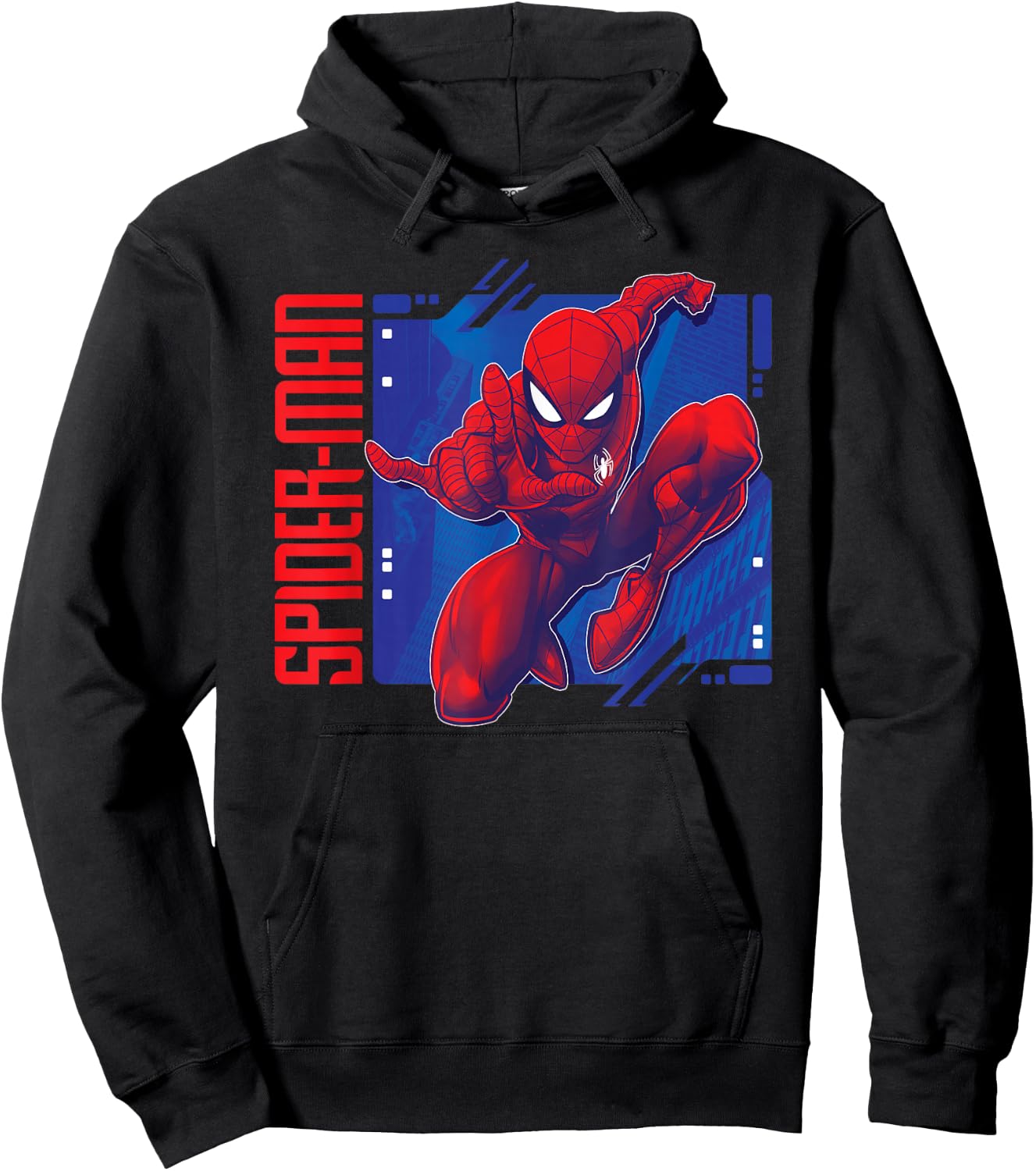 Marvel Spider-Man Leaping into Action All-Red Hoodie - Hoodie | Black