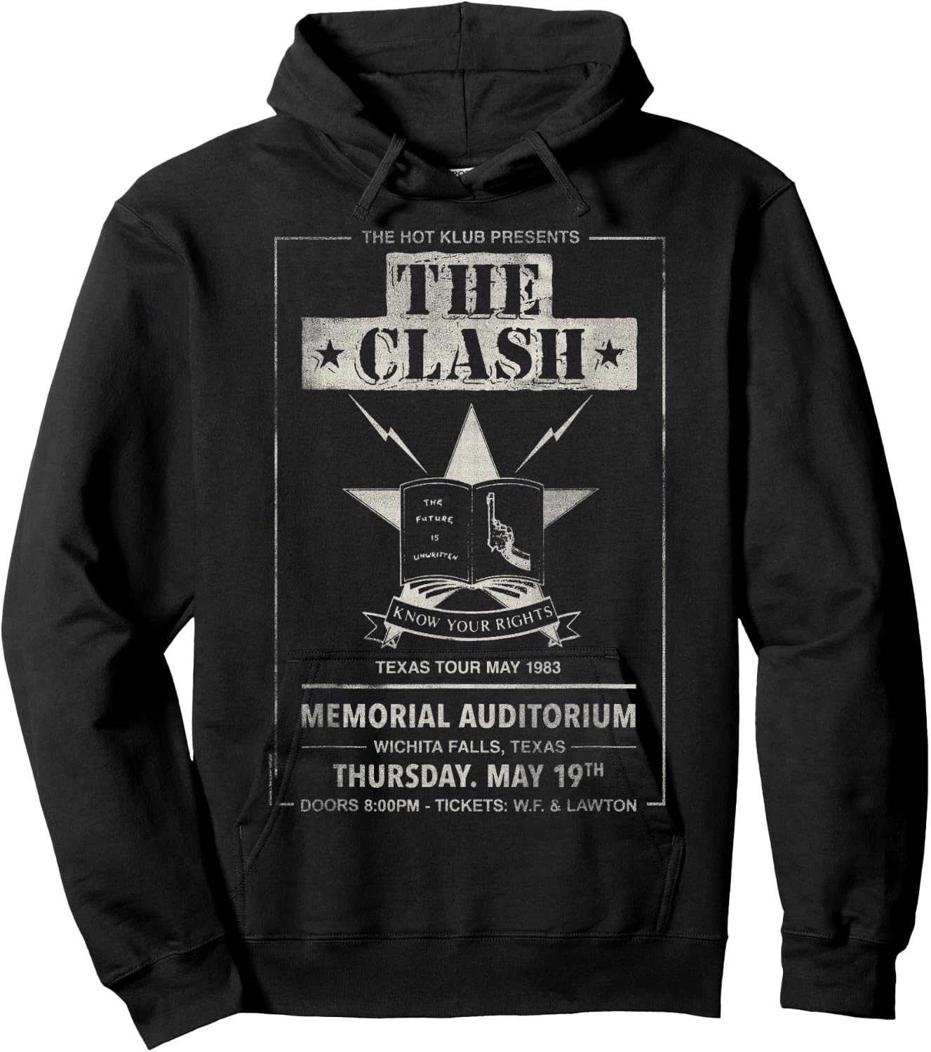 The Clash - Texas Tour 83' Wichita Falls Hoodie - Hoodie | Black