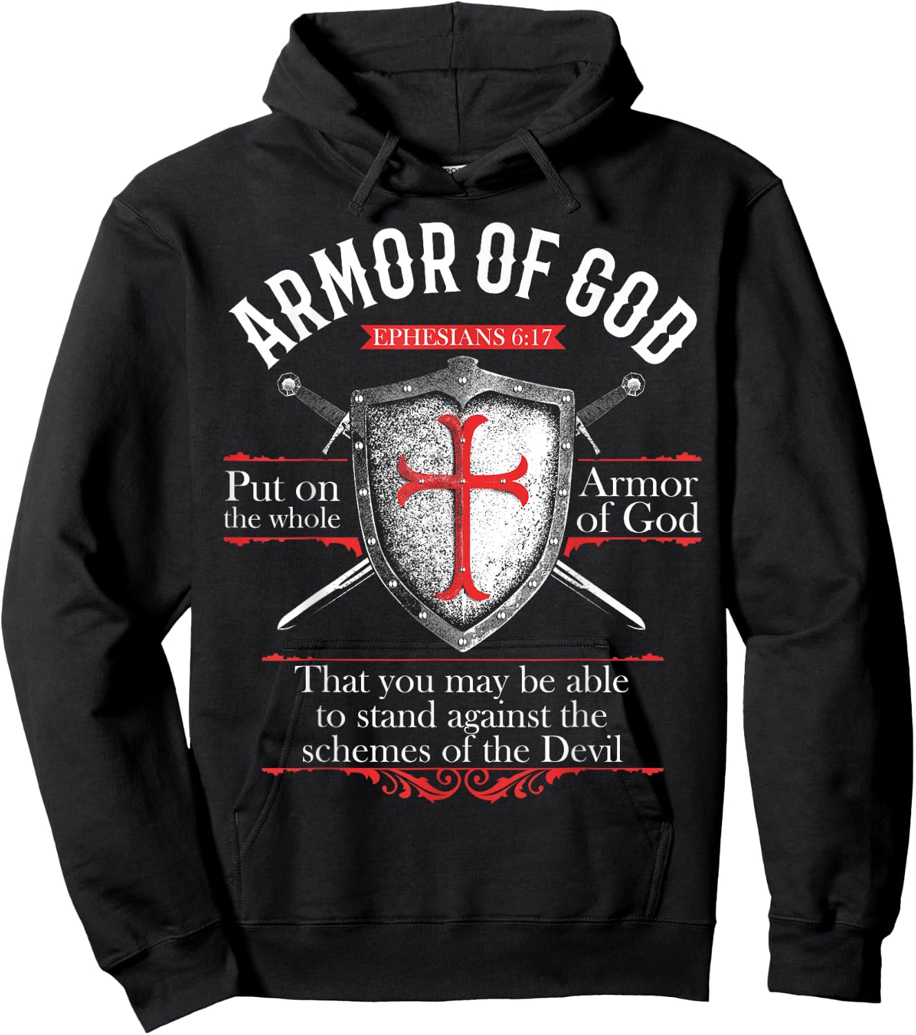 The Full Armor Of God - Ephesians 6:17 Hoodie - Hoodie | Black