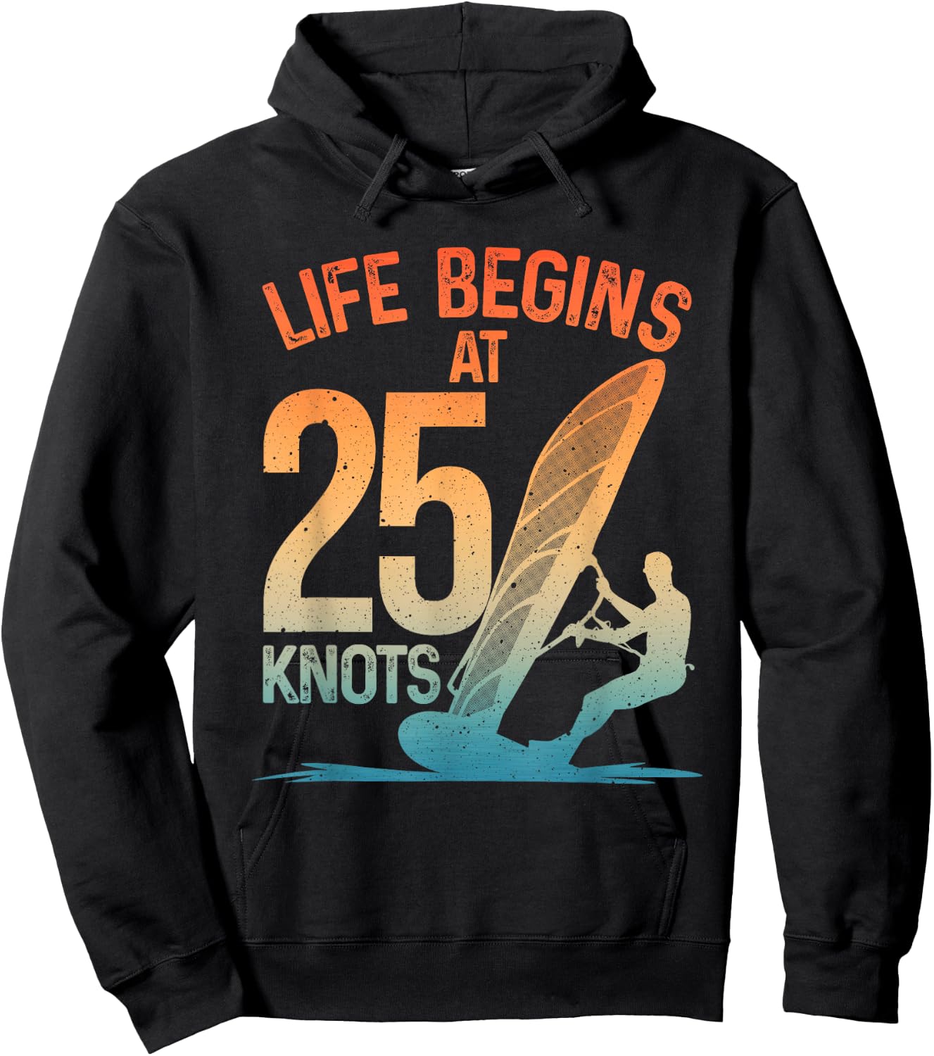 Funny Windsurfing Design Women Windsurfer Surfing Hoodie - Hoodie | Black