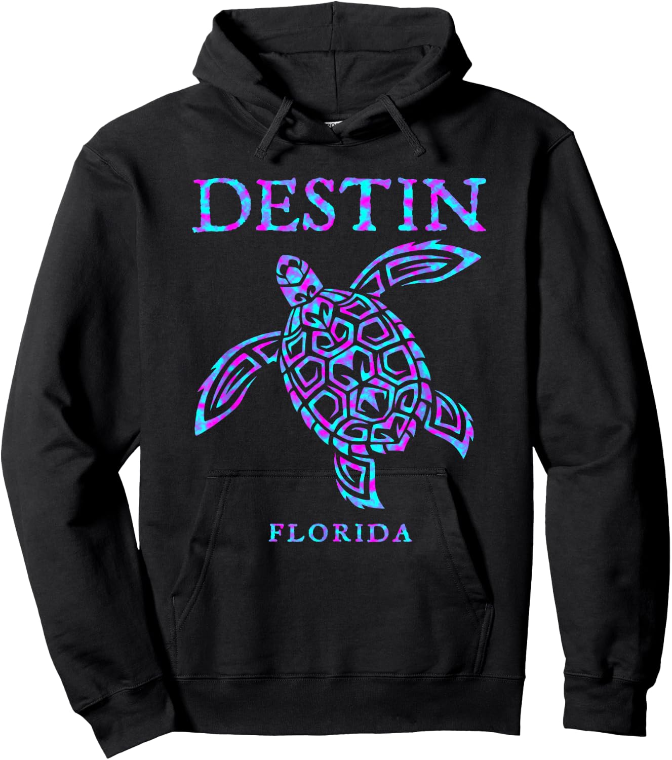 Destin Florida Sea Turtle Boys Girls Toddler Beach Souvenir Hoodie - Hoodie | Black