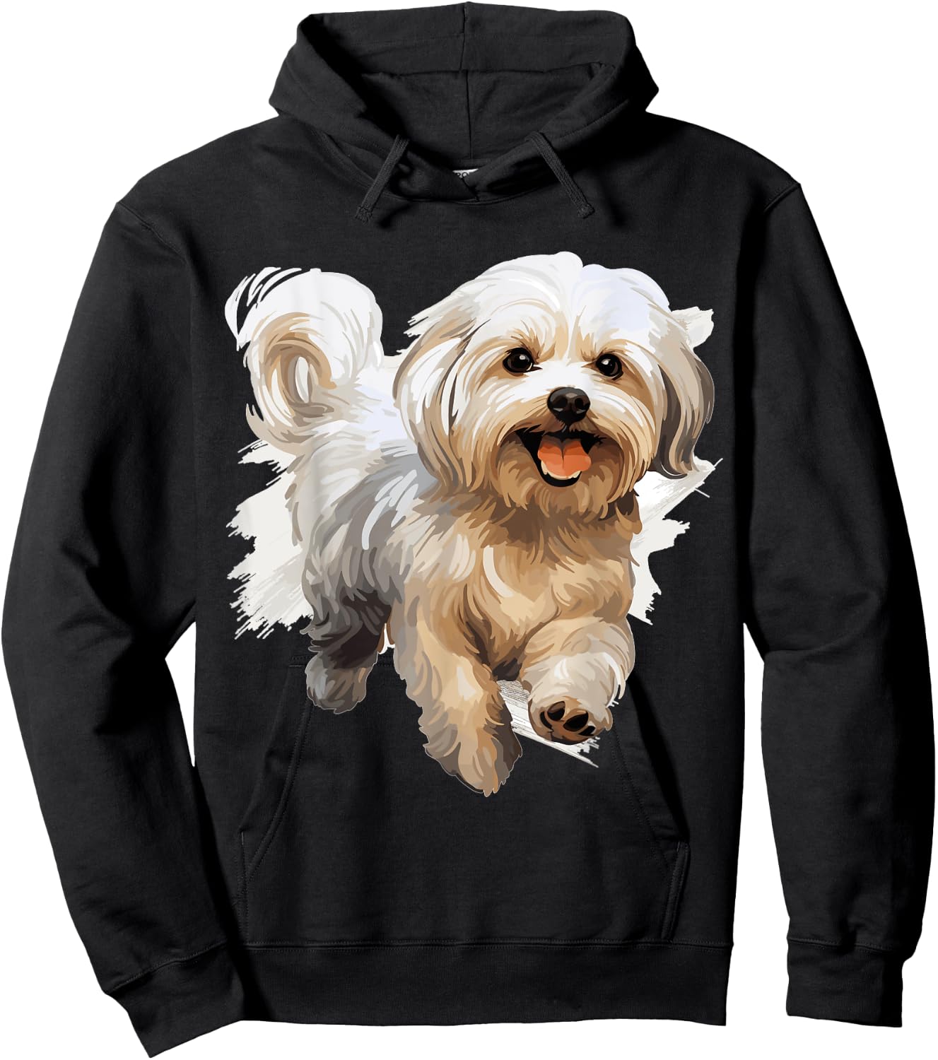 Maltese Dog Breed Pet Cute Graphic Men Women Girls Kids Hoodie - Hoodie | Black
