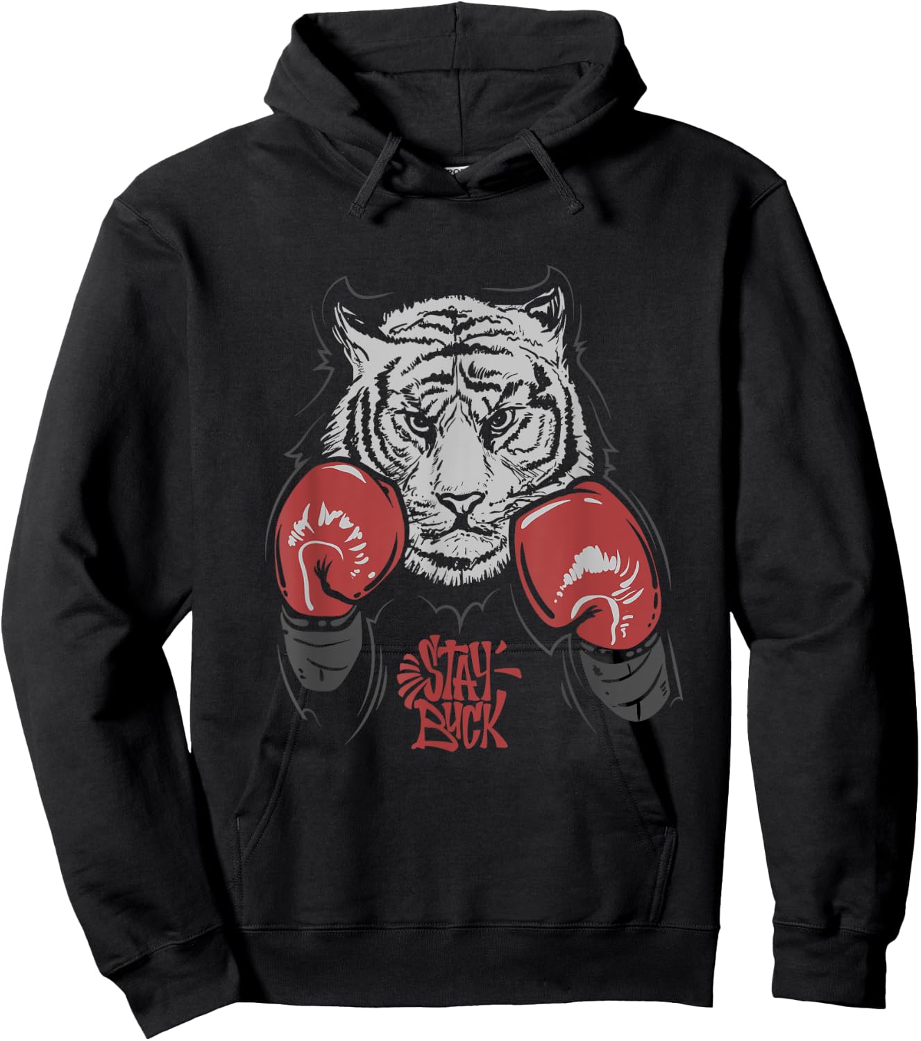 Stay Buck - Tiger Boxer - Boxing Gloves Hoodie - Hoodie | Black
