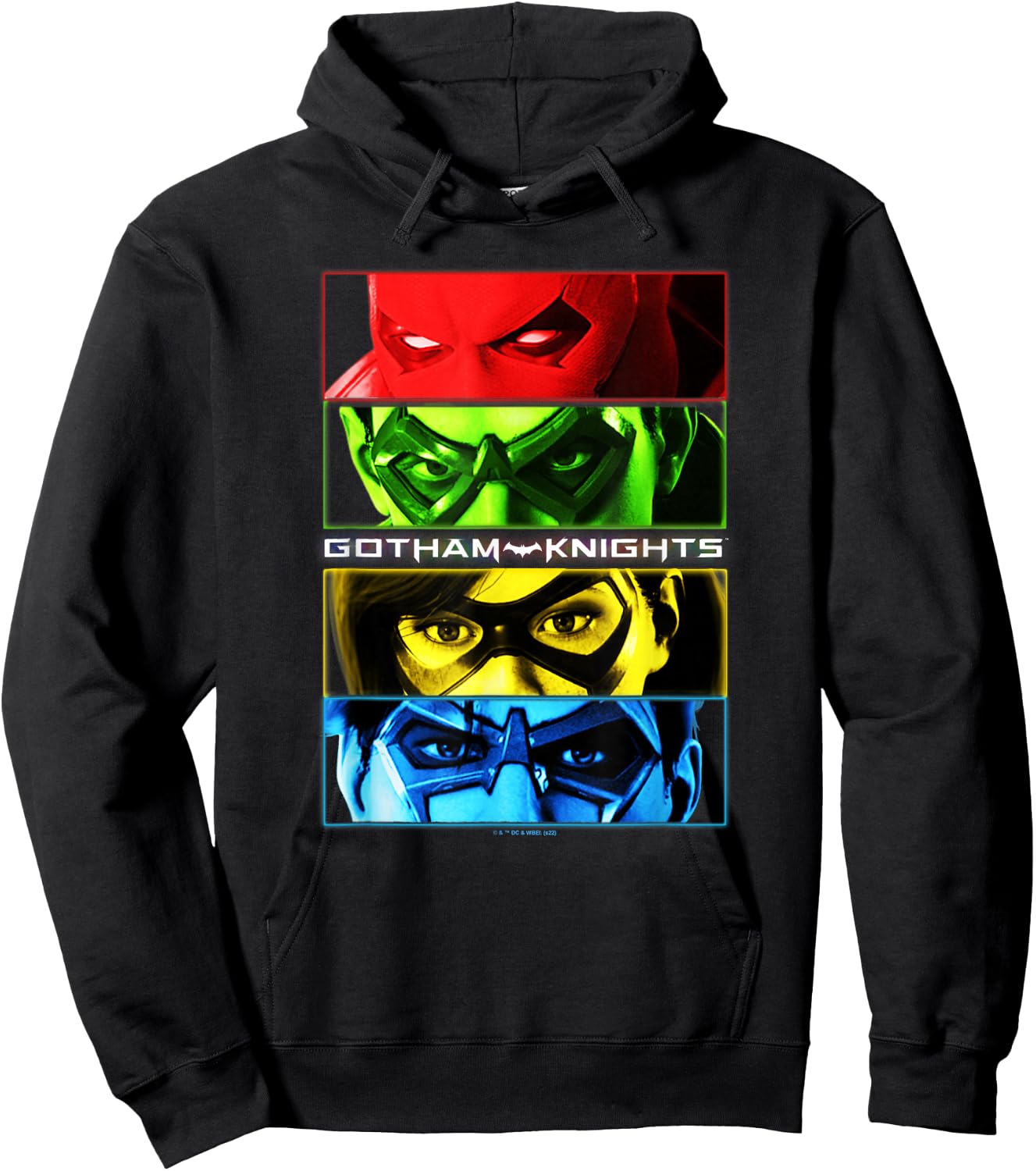Gotham Knights Character Mask Panels Hoodie - Hoodie | Black