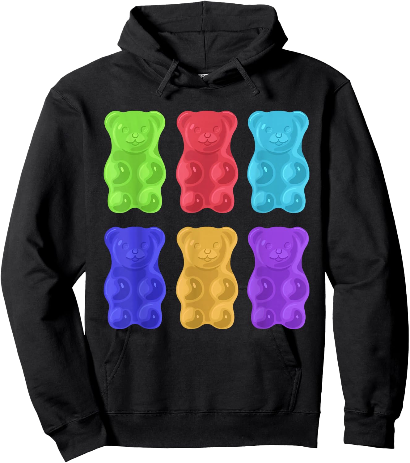 Cool Gummy Bear Art For Girls Kids Toddler Candy Gummies Hoodie - Hoodie | Black
