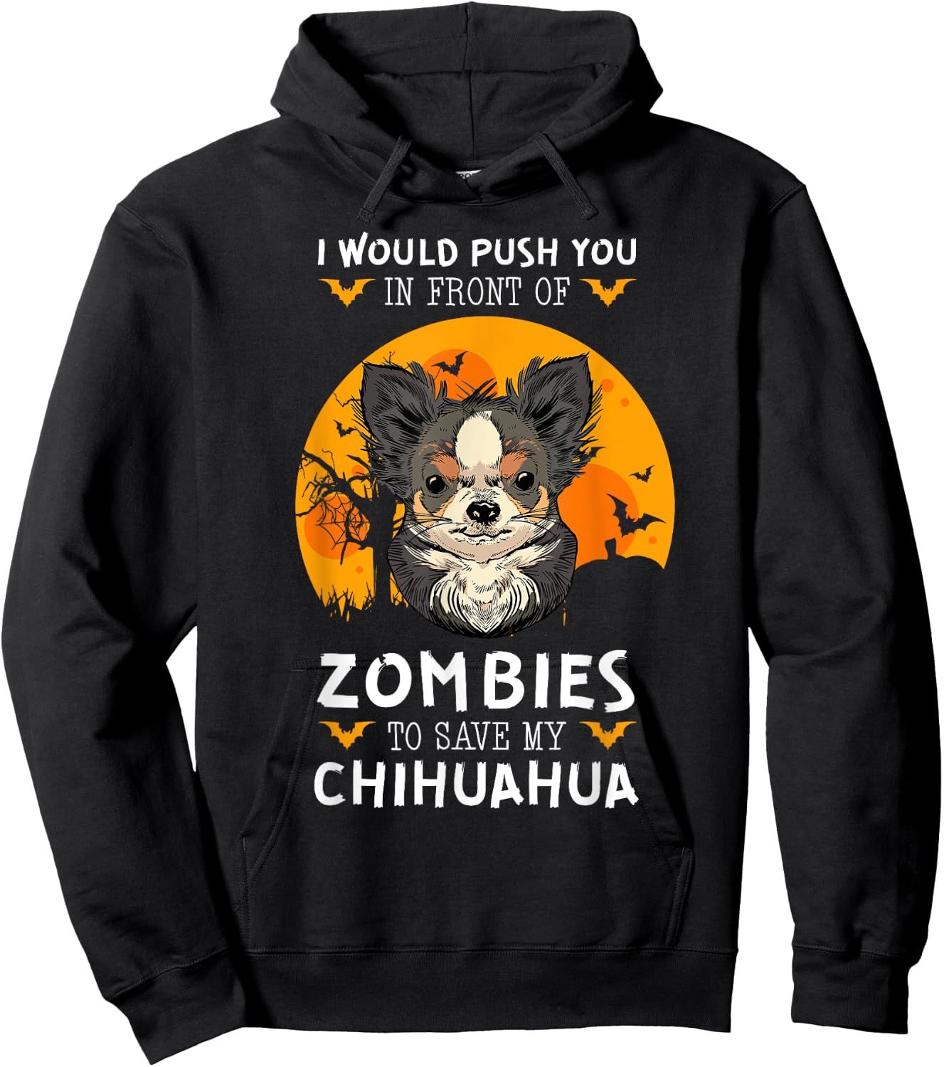 Chihuahua Halloween Zombie Dog Breed Animal Women Hoodie - Hoodie | Black