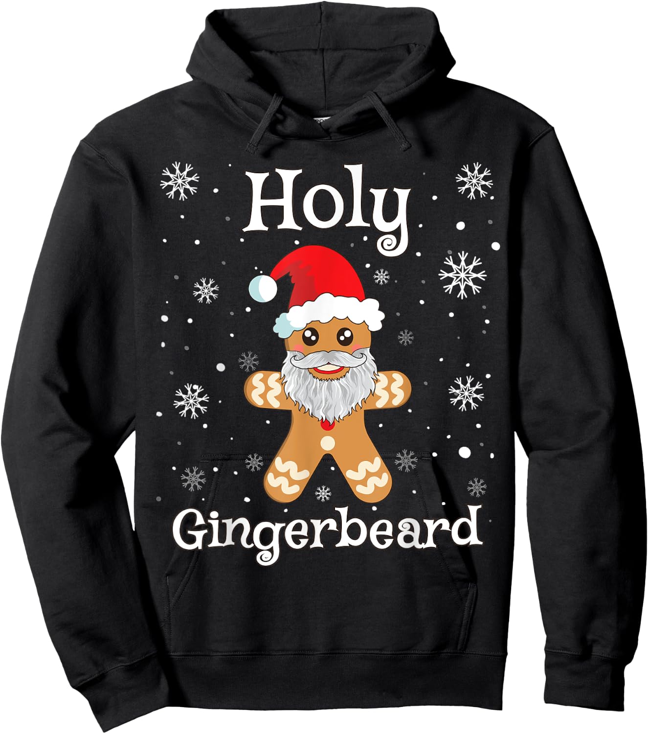 Gingerbread Shirt Funny Cute Christmas Holy Gingerbread Hoodie - Hoodie | Black