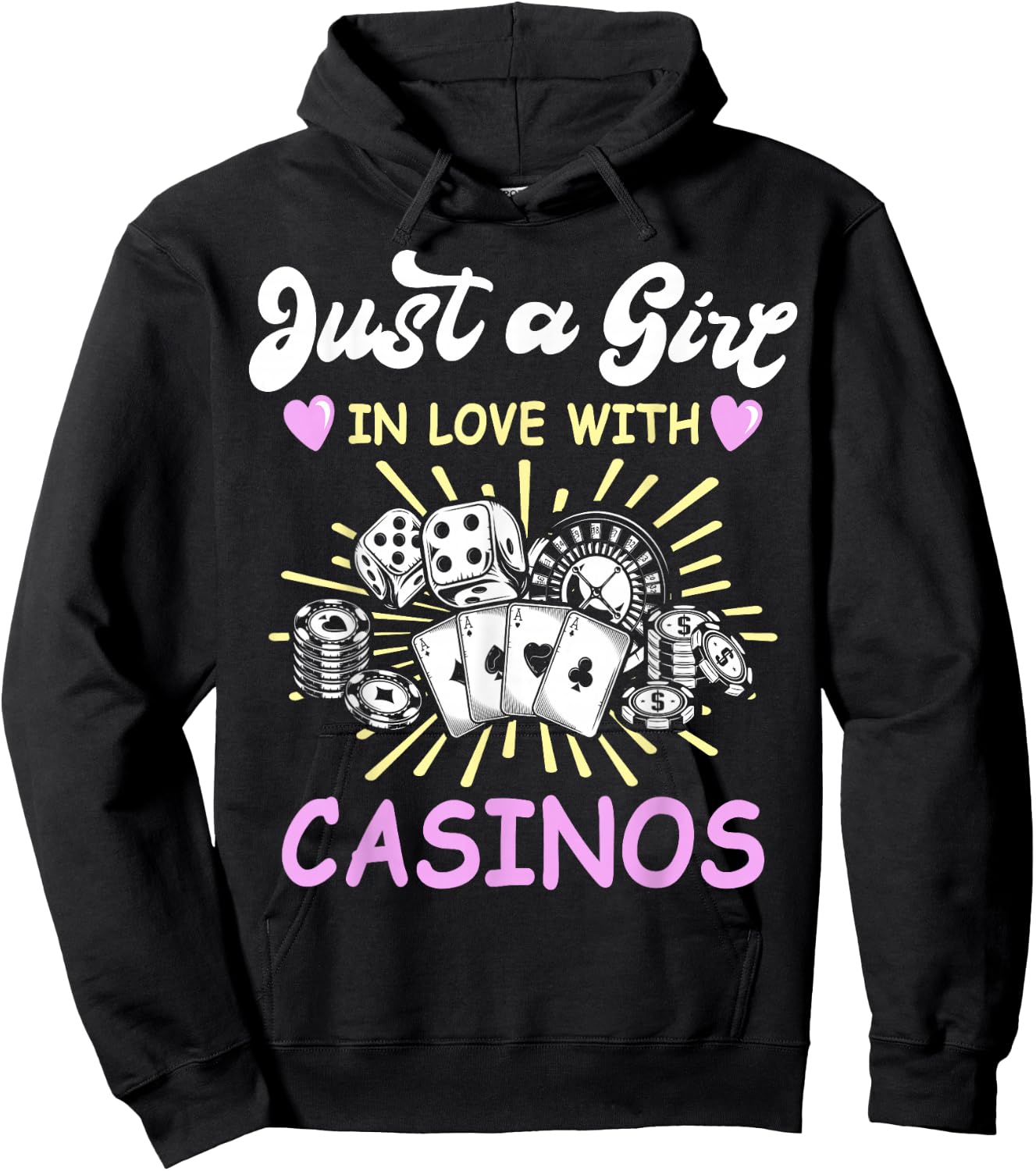 Casino Lover Casino Chips Outfit Slot Machine Hoodie - Hoodie | Black
