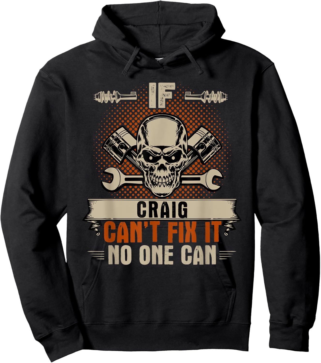 If Craig Can't Fix It No One Can Handyman Mechanic Hoodie - Hoodie | Black
