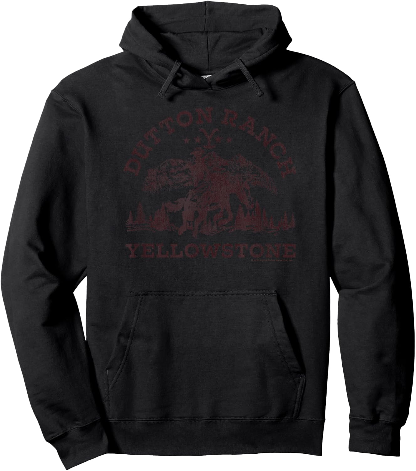 Yellowstone Bucking Bronco Silhouette V2 Hoodie - Hoodie | Black