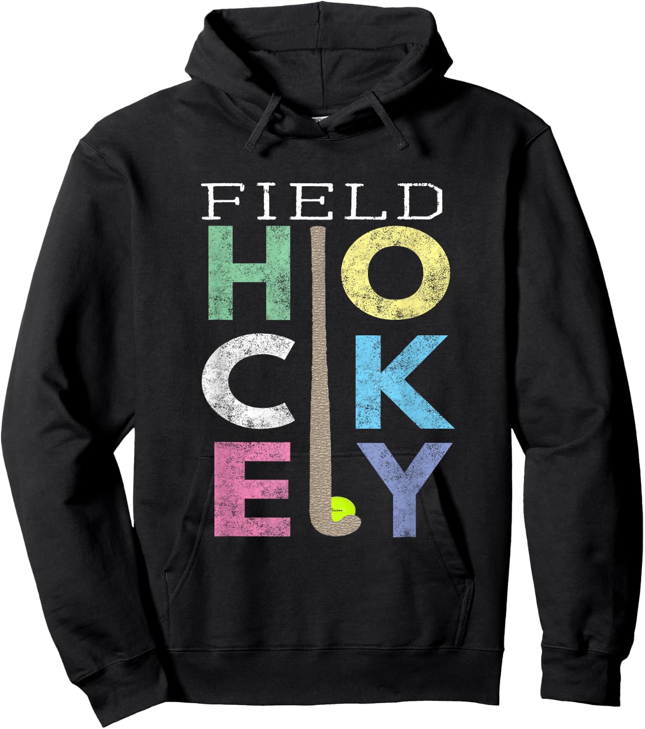 Girls Love Field Hockey Fun Birthday Gift product Hoodie - Hoodie | Black