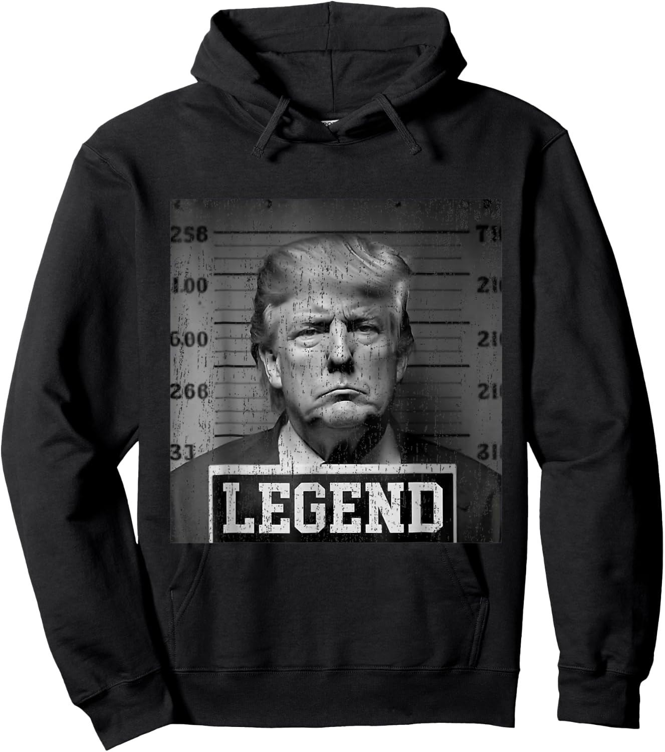 Trump 2024 Mugshot President Legend USA Black Retro Hoodie - Hoodie | Black