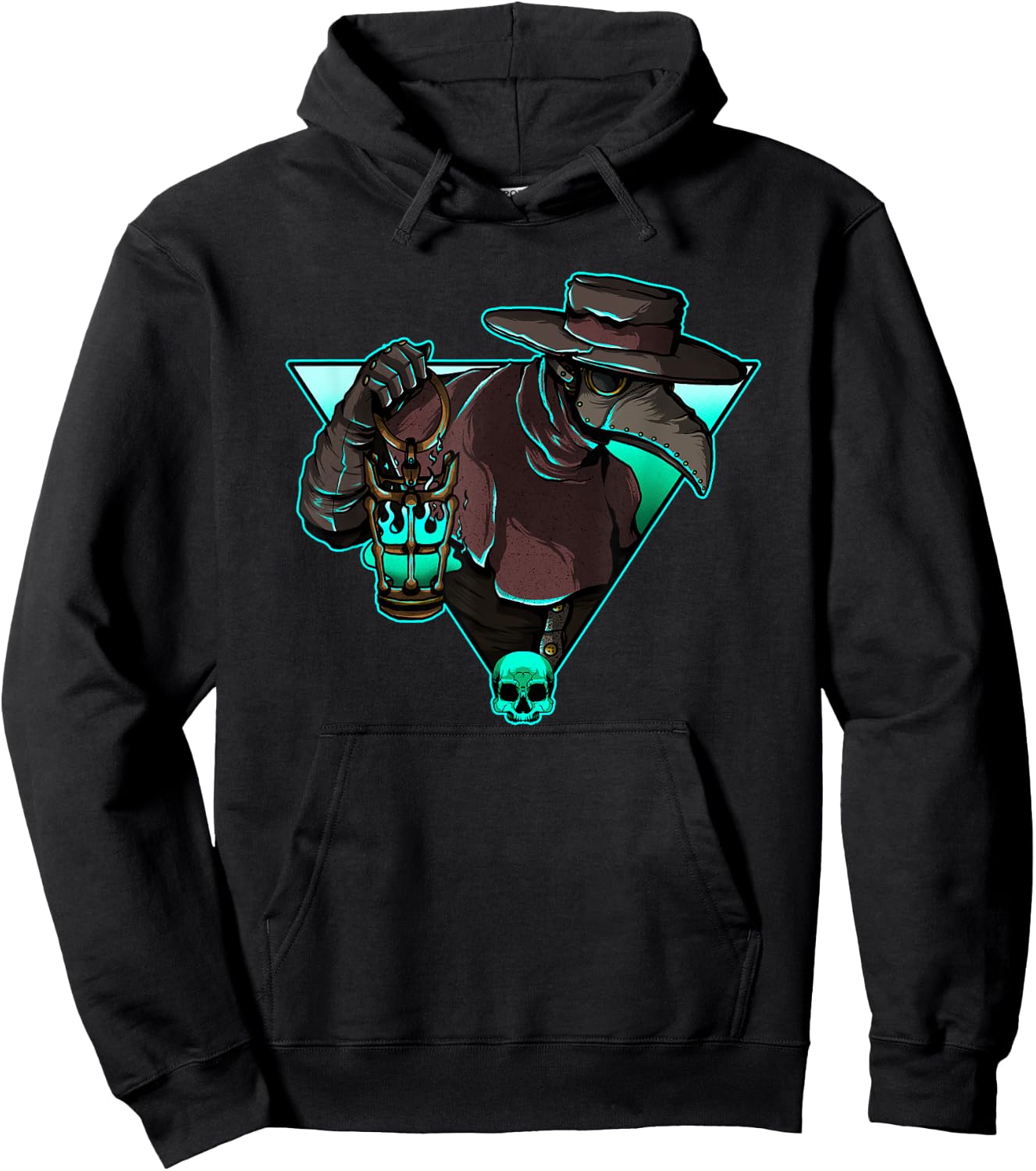 Plague Doctor Medieval Creepy Gothic Raven Steampunk Grunge Hoodie - Hoodie | Black
