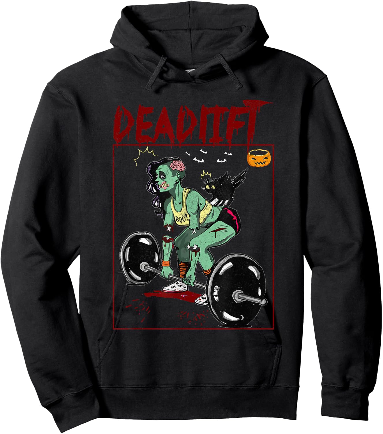 Deadlift Funny Halloween Costume Workout Exercise Fitness Hoodie - Hoodie | Black