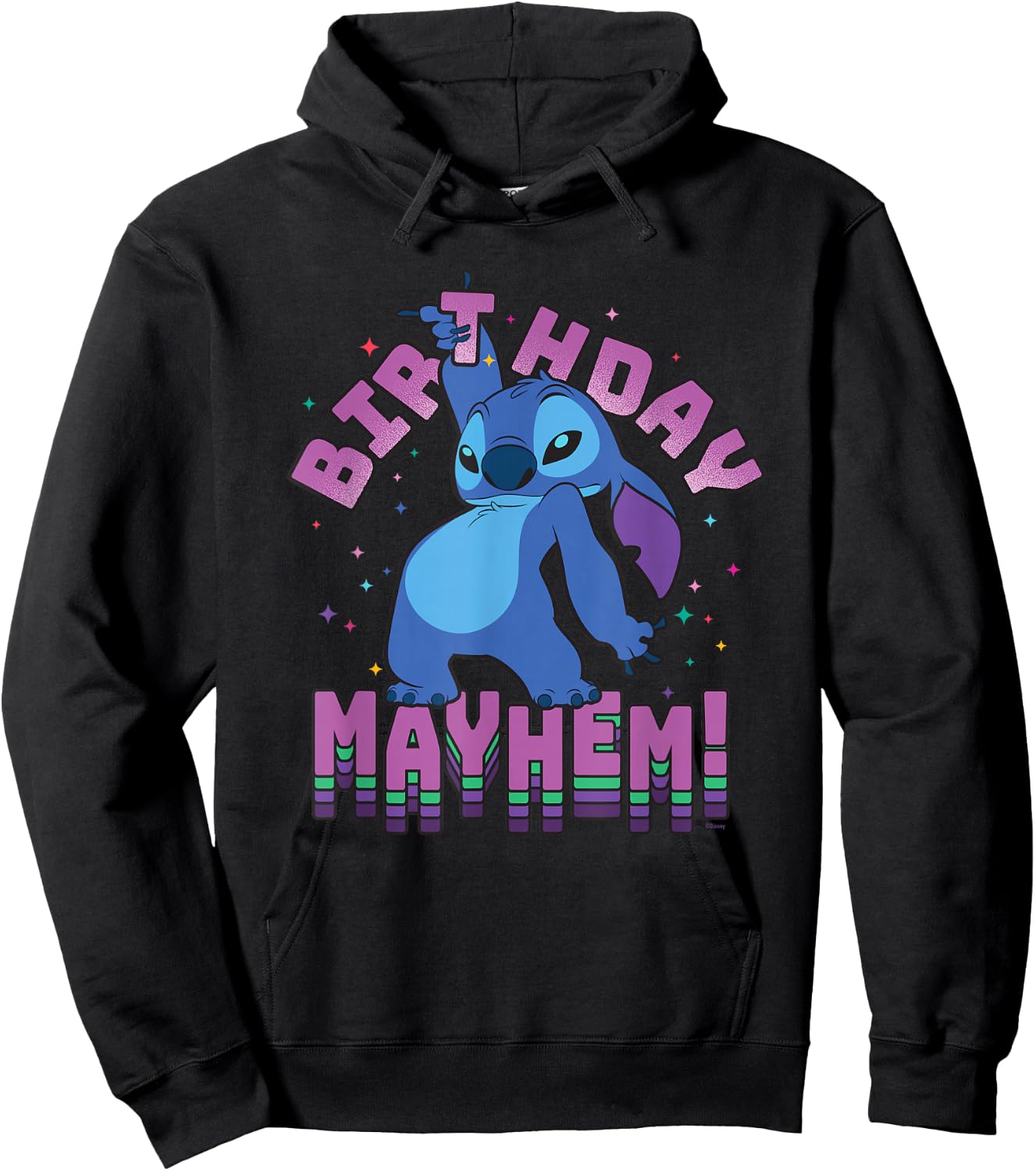 Disney Lilo & Stitch Disco Dance Birthday Mayhem! Hoodie - Hoodie | Black