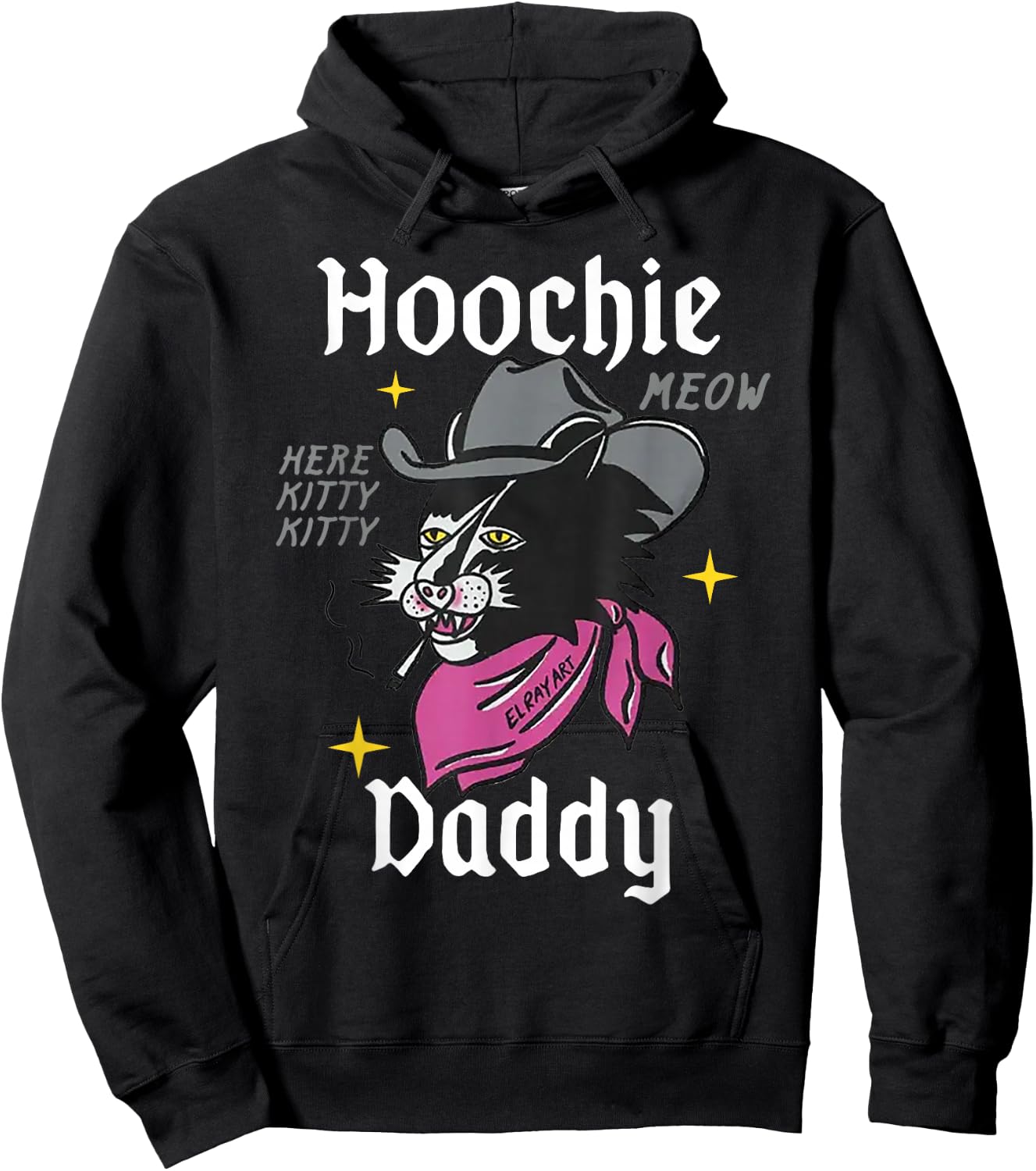 Hoochie Daddy Meow Hoodie - Hoodie | Black