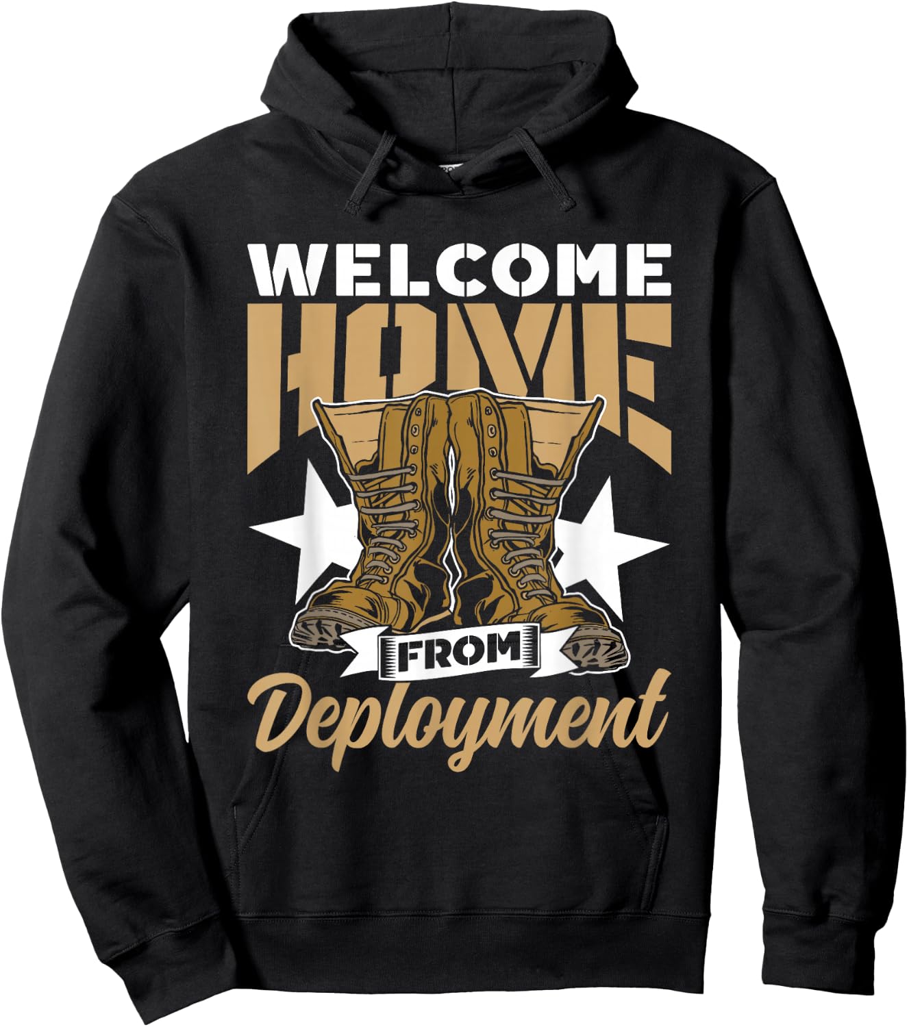 Welcome Home from Deployment Military Soldier Welcome Home Hoodie - Hoodie | Black