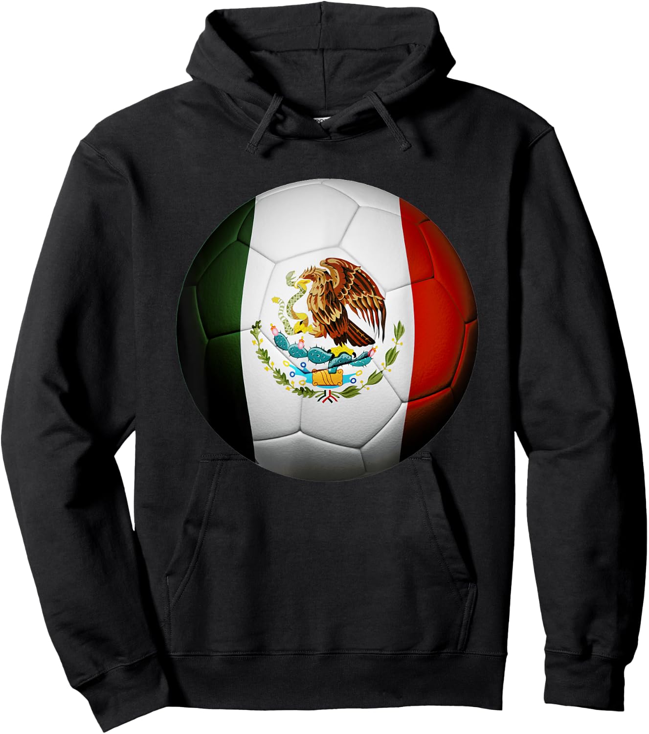 Kids Soccer Ball Mexico Flag Sports Mexico Futbol Boys Girls Hoodie - Hoodie | Black