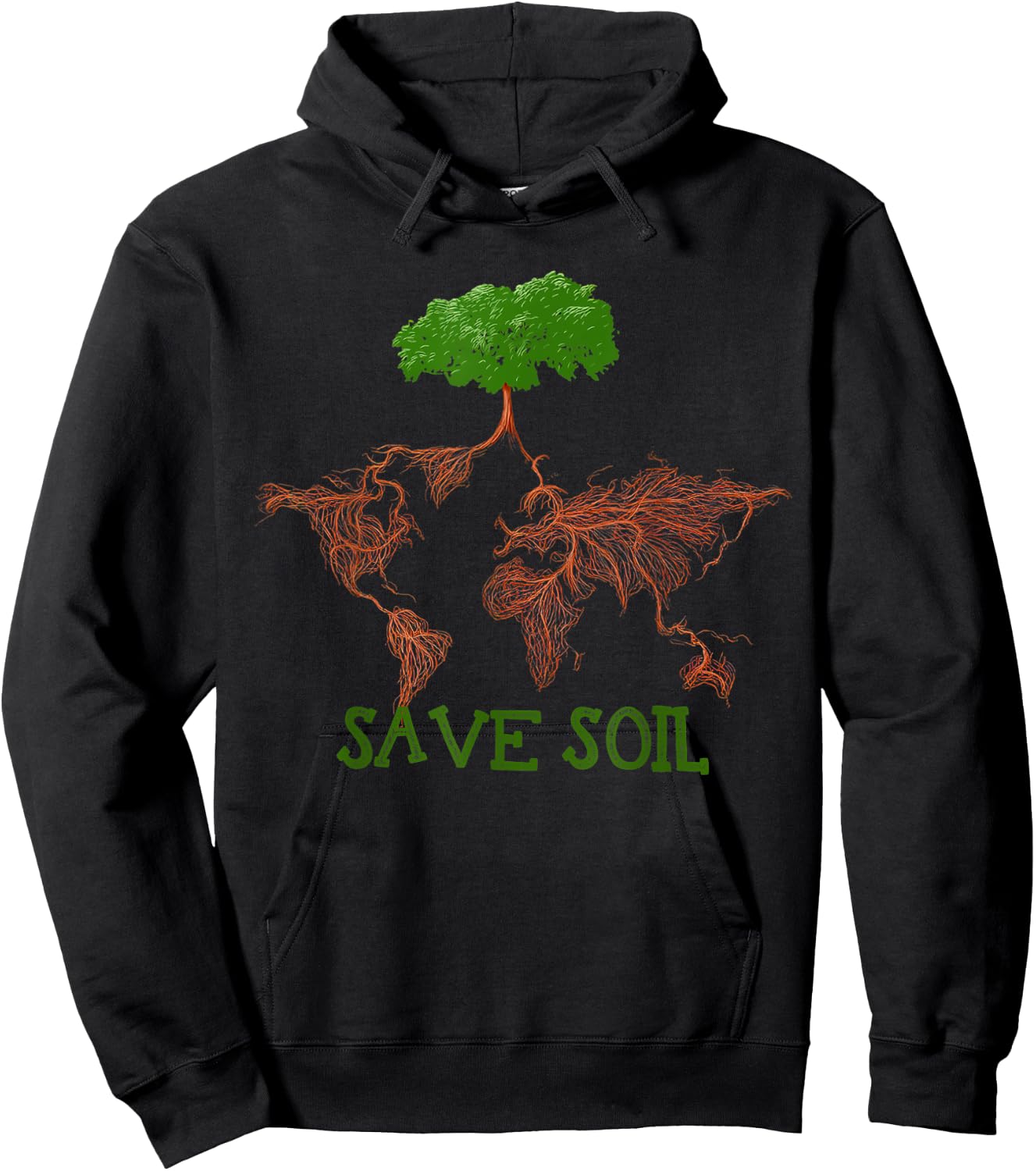 Save Soil Support Sadhguru To Save Our Lives Cute Earth Day Hoodie - Hoodie | Black