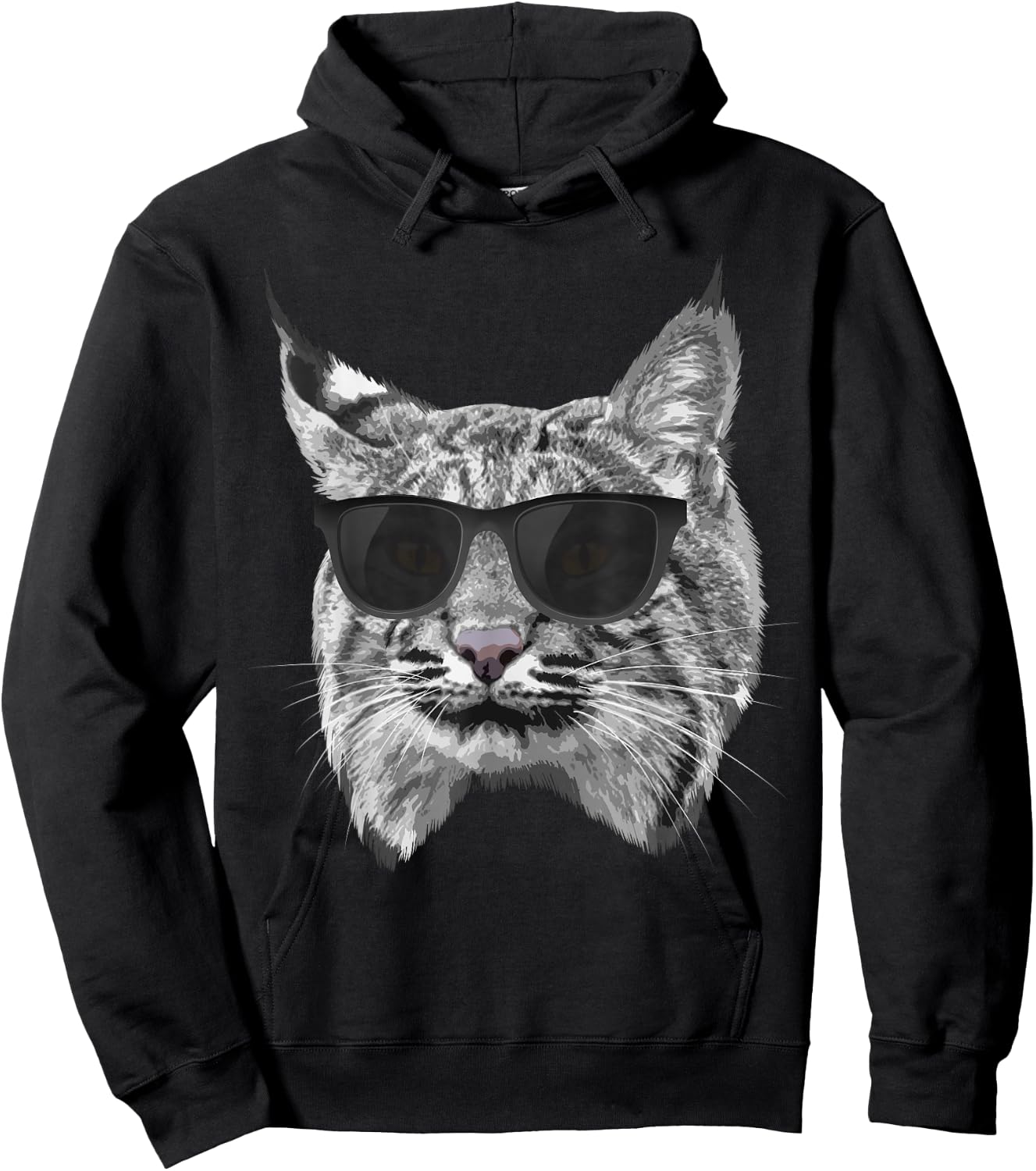 Cool Bobcat Women Bobcats Sunglasses Animal Lover Hoodie - Hoodie | Black