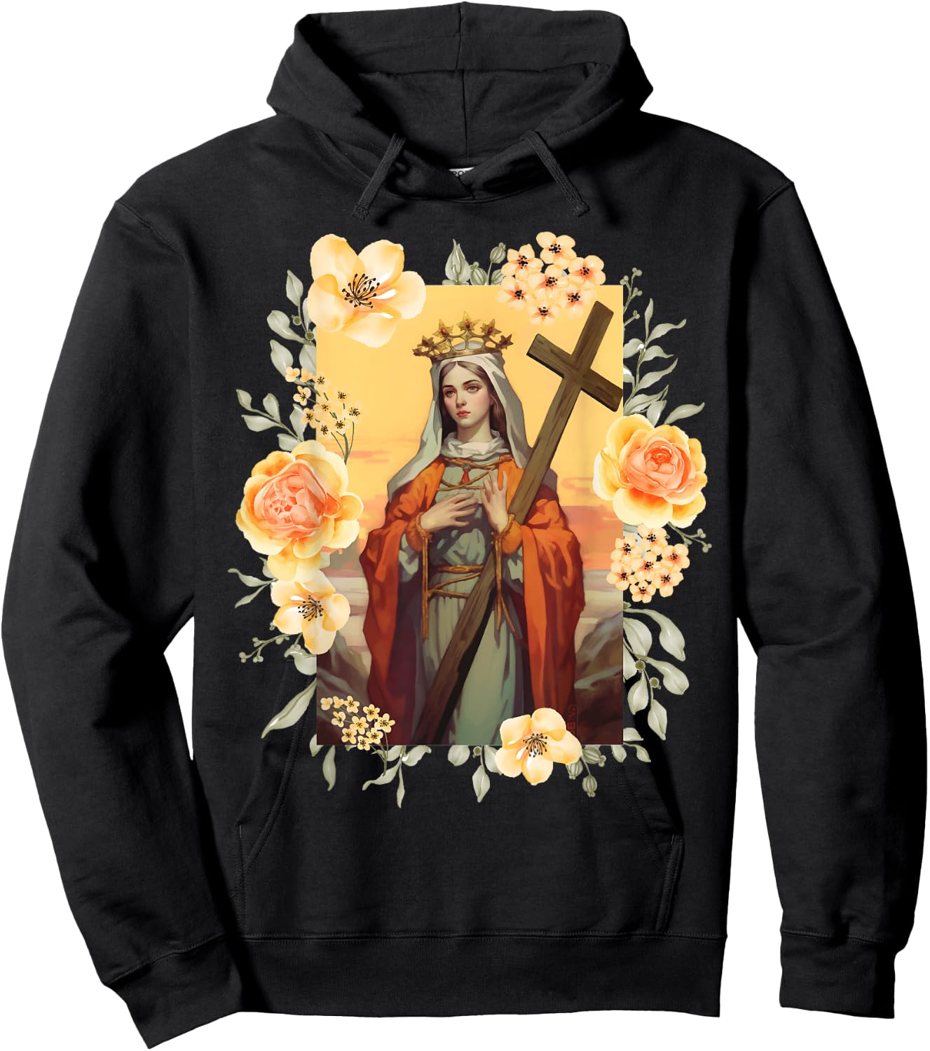 St Helena The True Cross and Church of the Holy Sepulchre Hoodie - Hoodie | Black