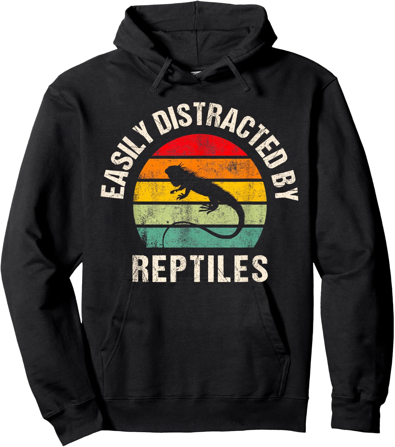 Easily distracted by Reptiles Funny Reptile Lovers Women Men Hoodie - Hoodie | Black