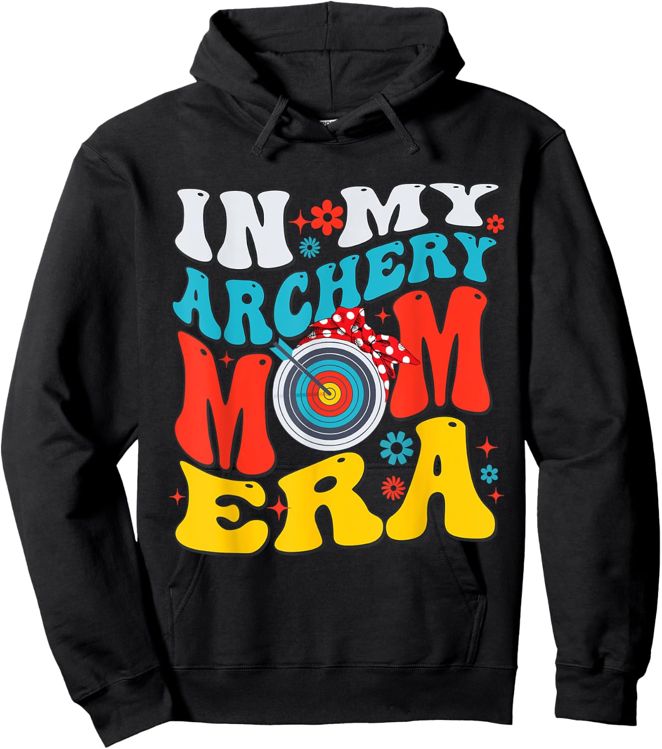 Retro In My Archery Mom Era Mama Boy Hoodie - Hoodie | Black